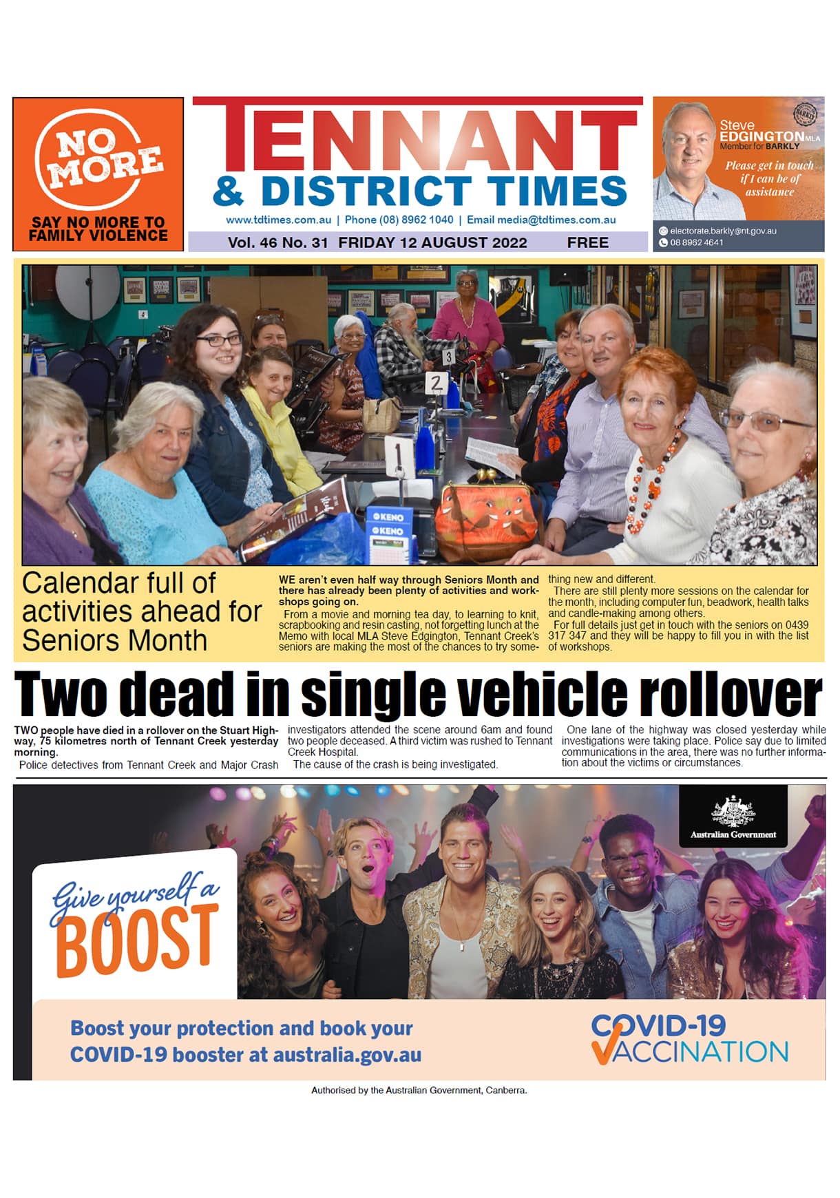 Tennant & District Times 12 August 2022