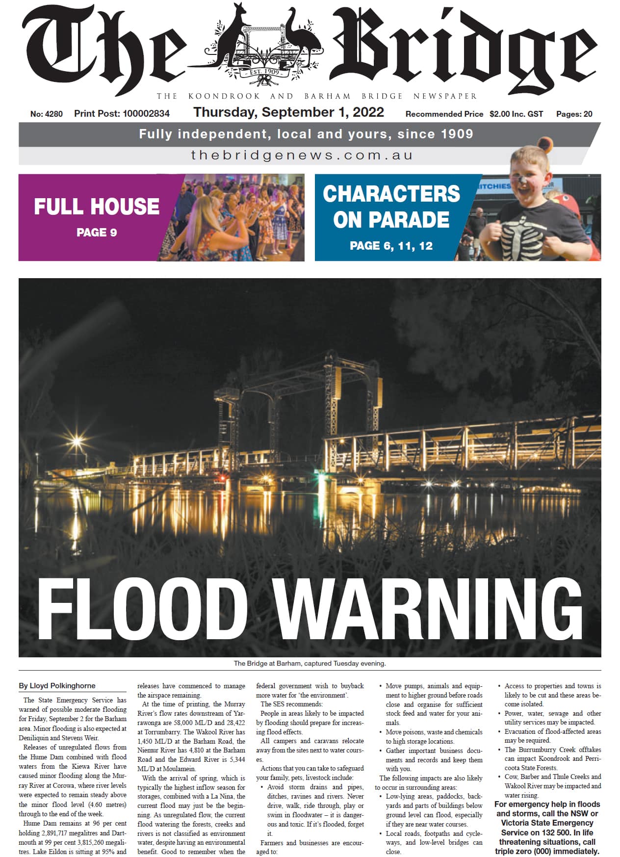 The Koondrook and Barham Bridge Newspaper 1 September 2022