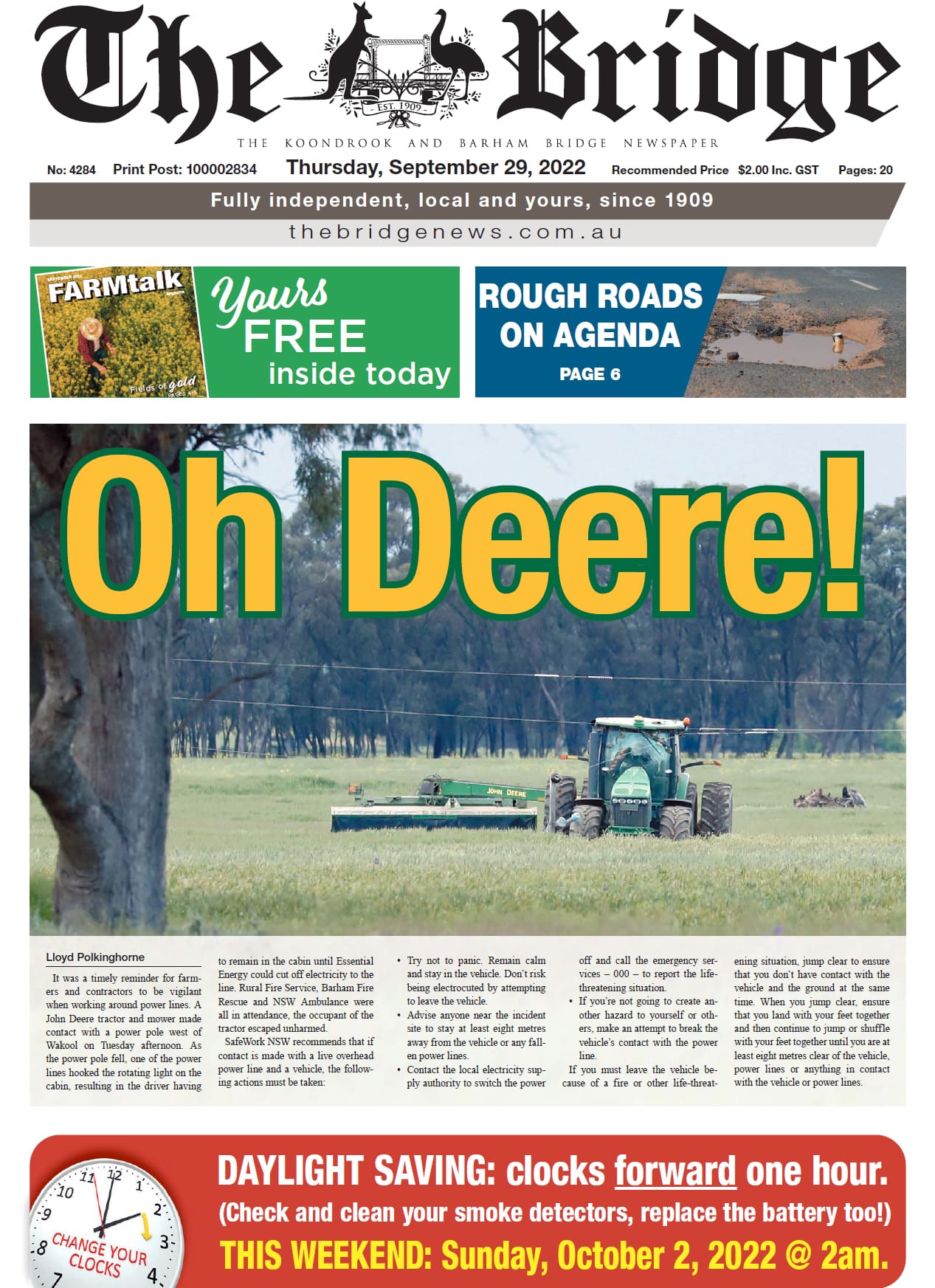 The Koondrook and Barham Bridge Newspaper 29 September 2022