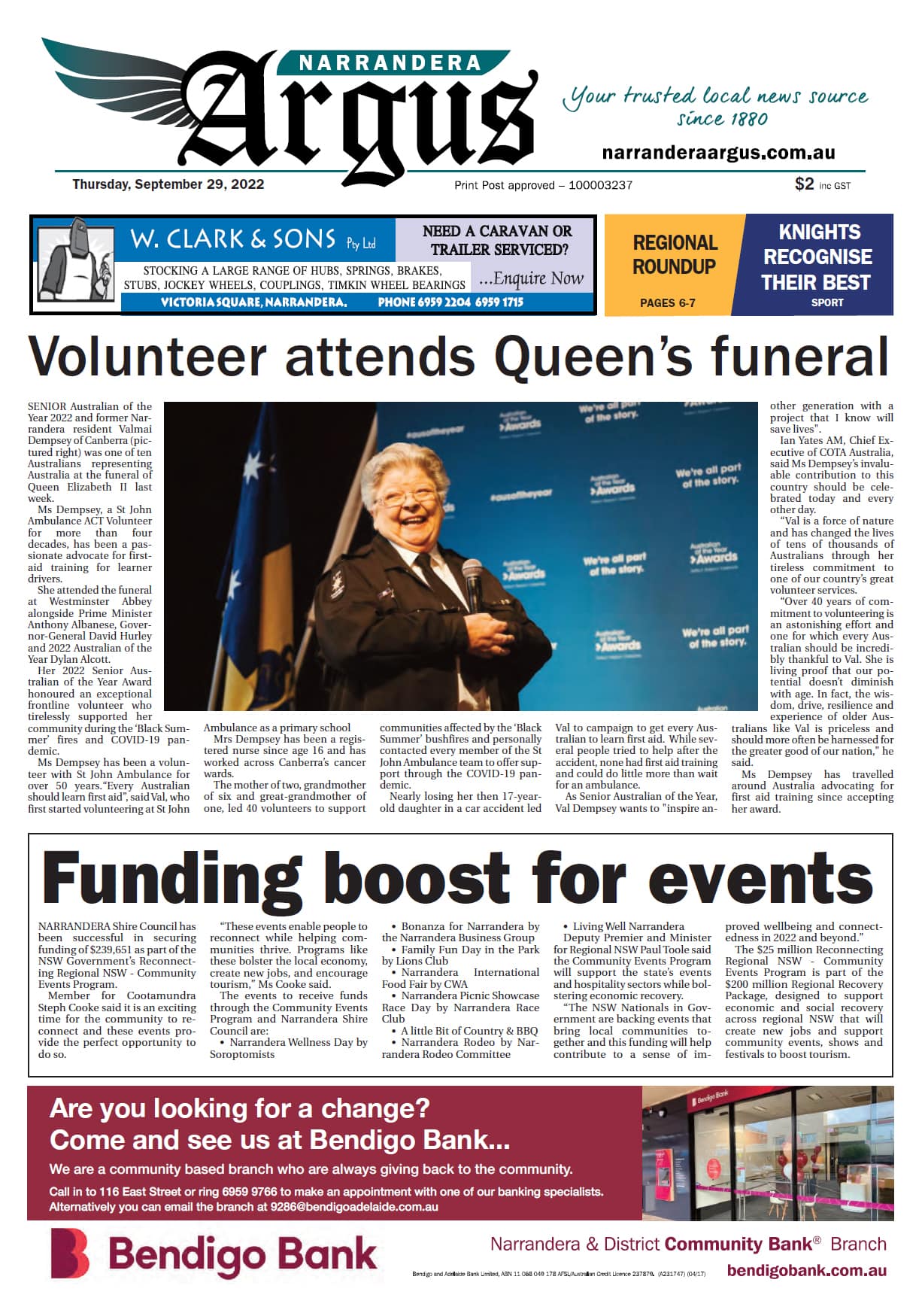 Narrandera Argus 29 September 2022