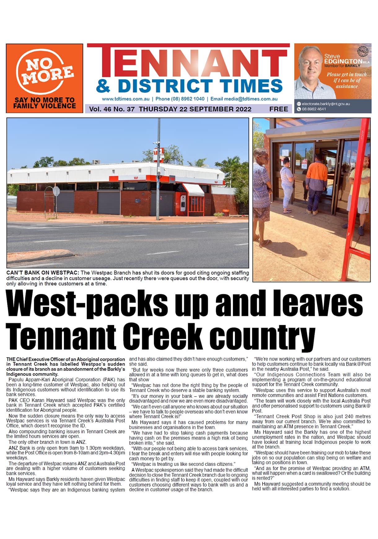 Tennant & District Times 23 September 2022