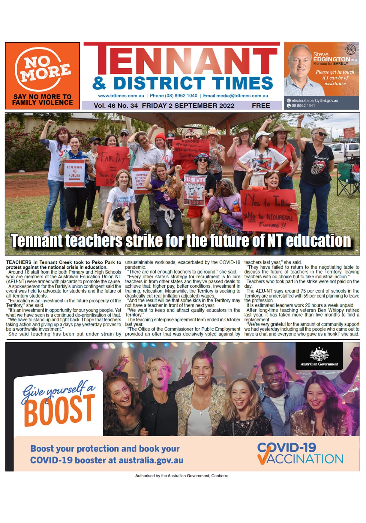 Tennant & District Times 2 September 2022