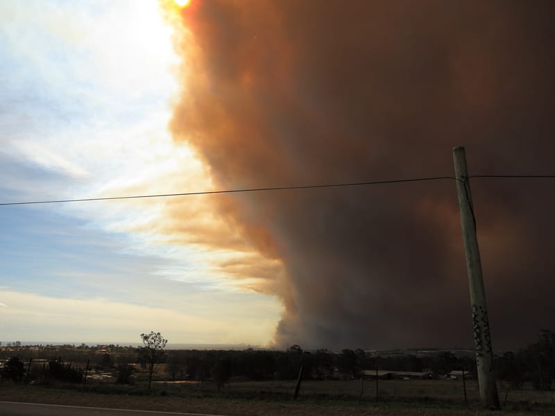 Smoke ash cloud