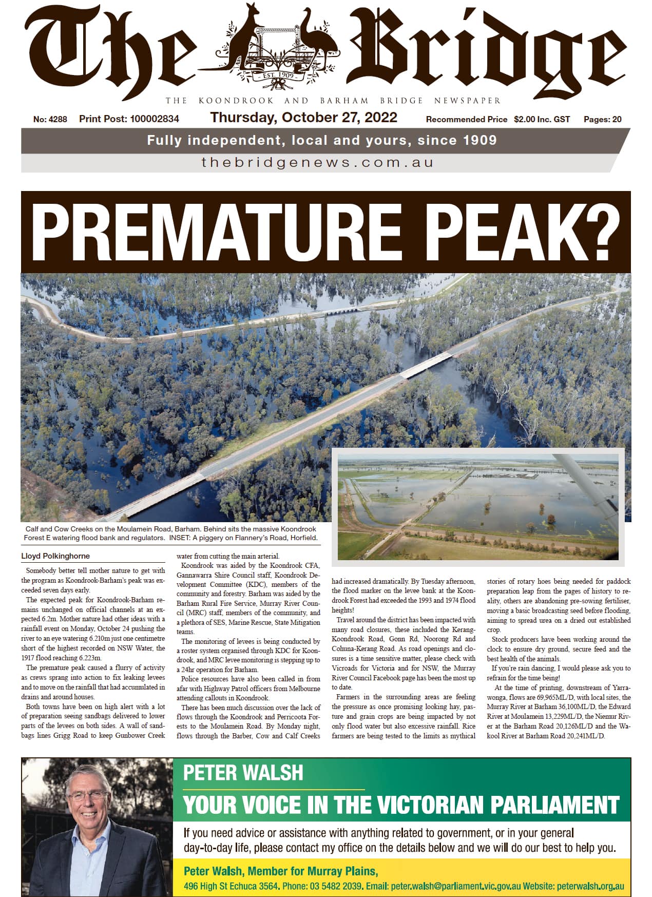 The Koondrook and Barham Bridge Newspaper 27 October 2022