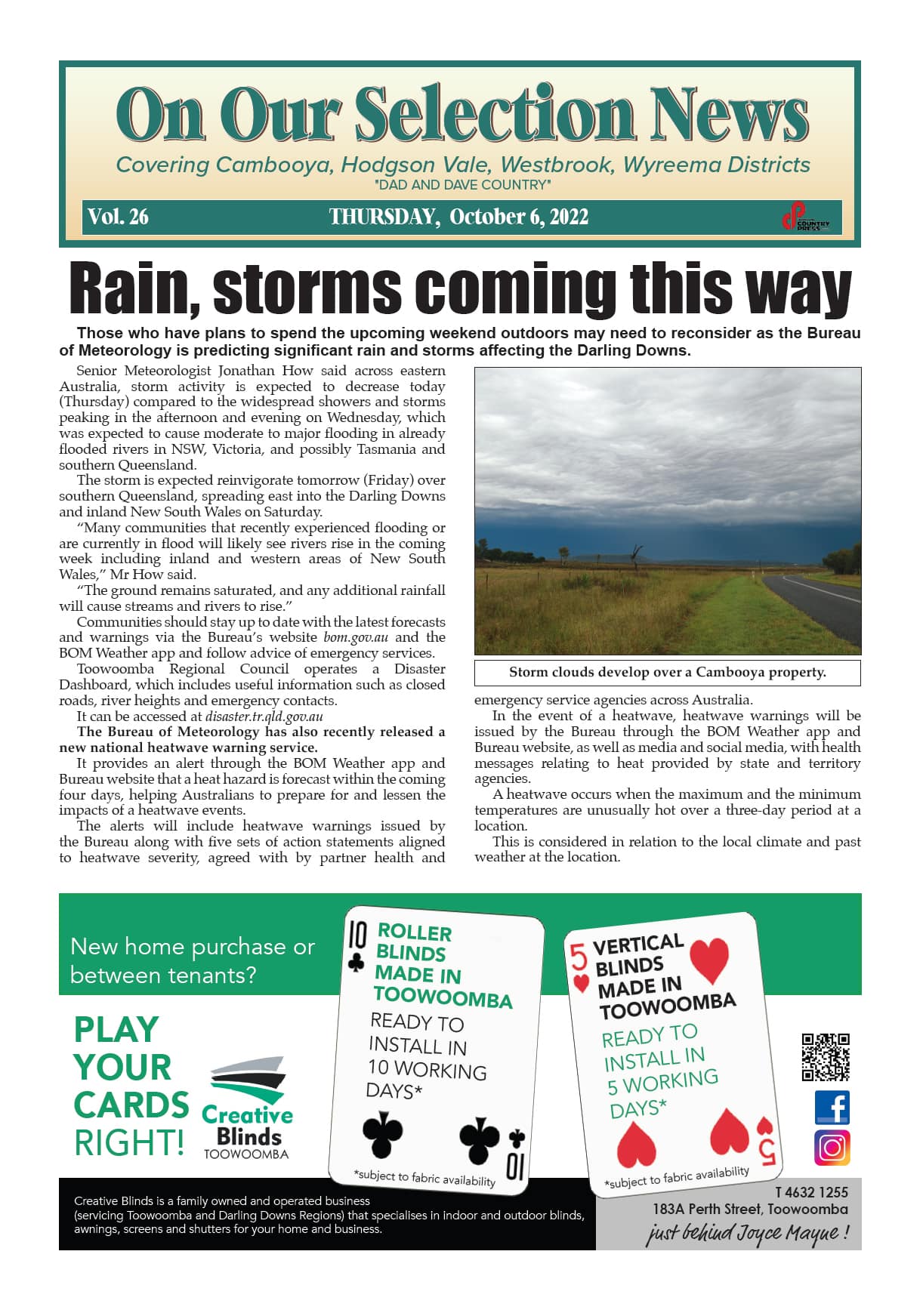 On Our Selection News 6 October 2022
