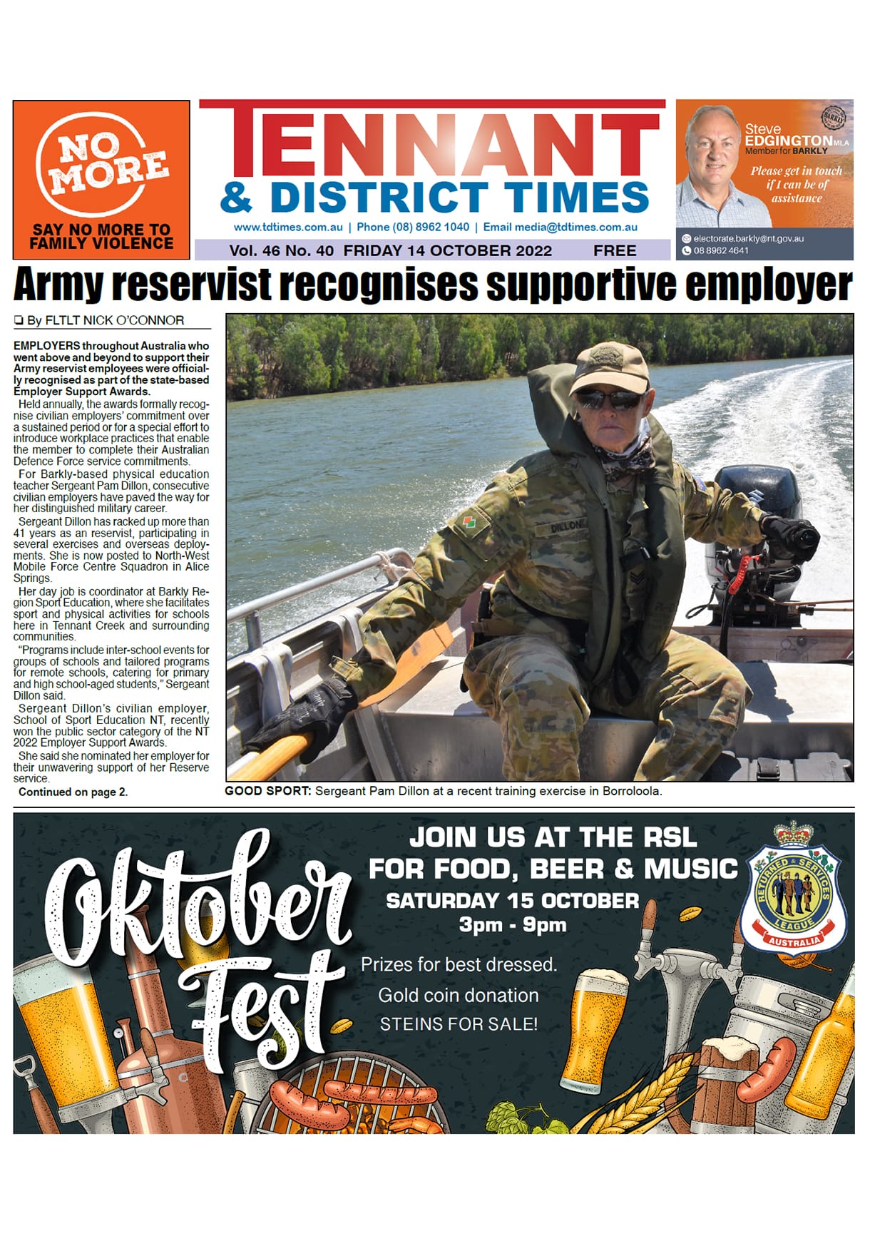Tennant & District Times 14 October 2022