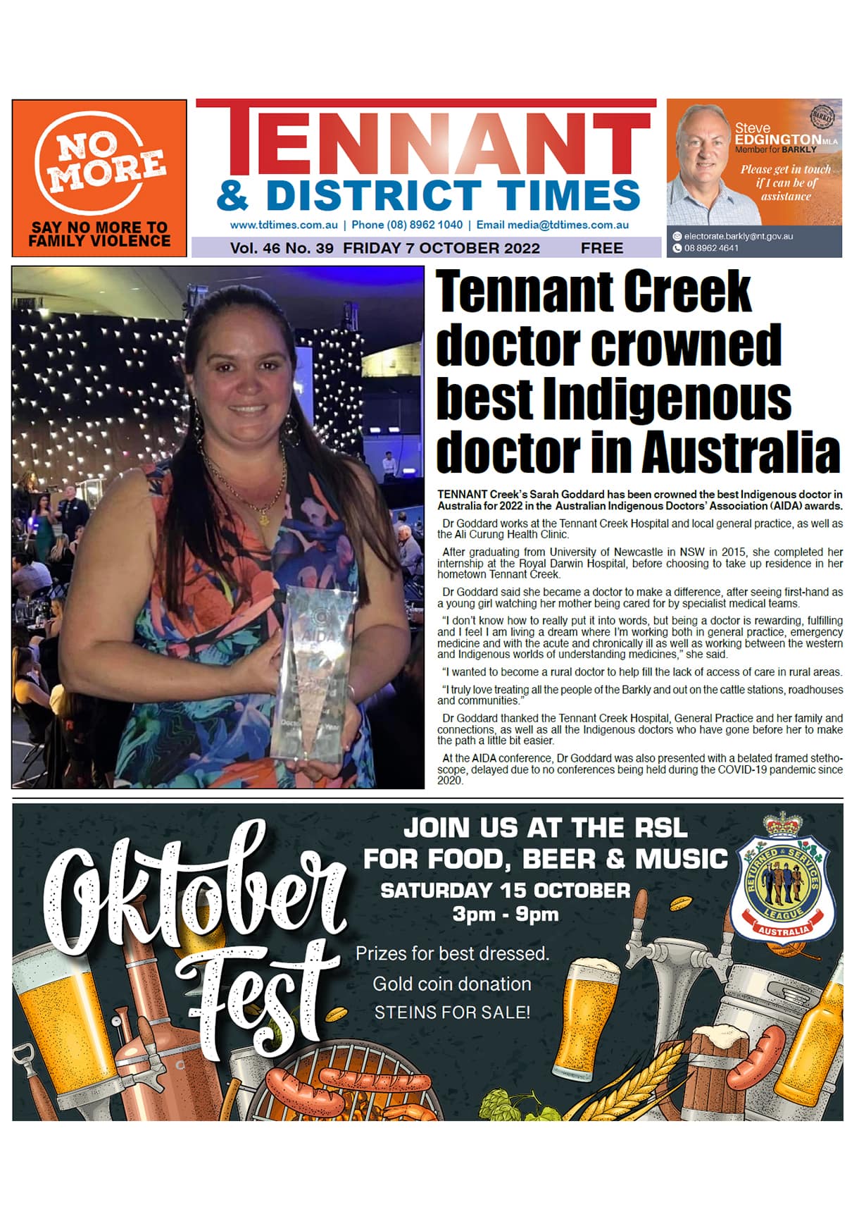 Tennant & District Times 7 October 2022