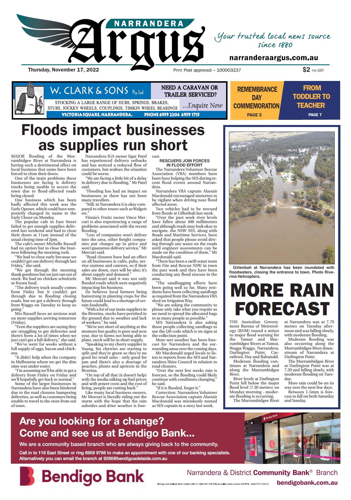Narrandera Argus 17 November 2022