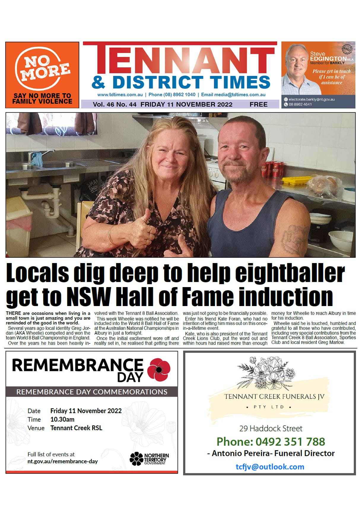 Tennant & District Times 11 November 2022