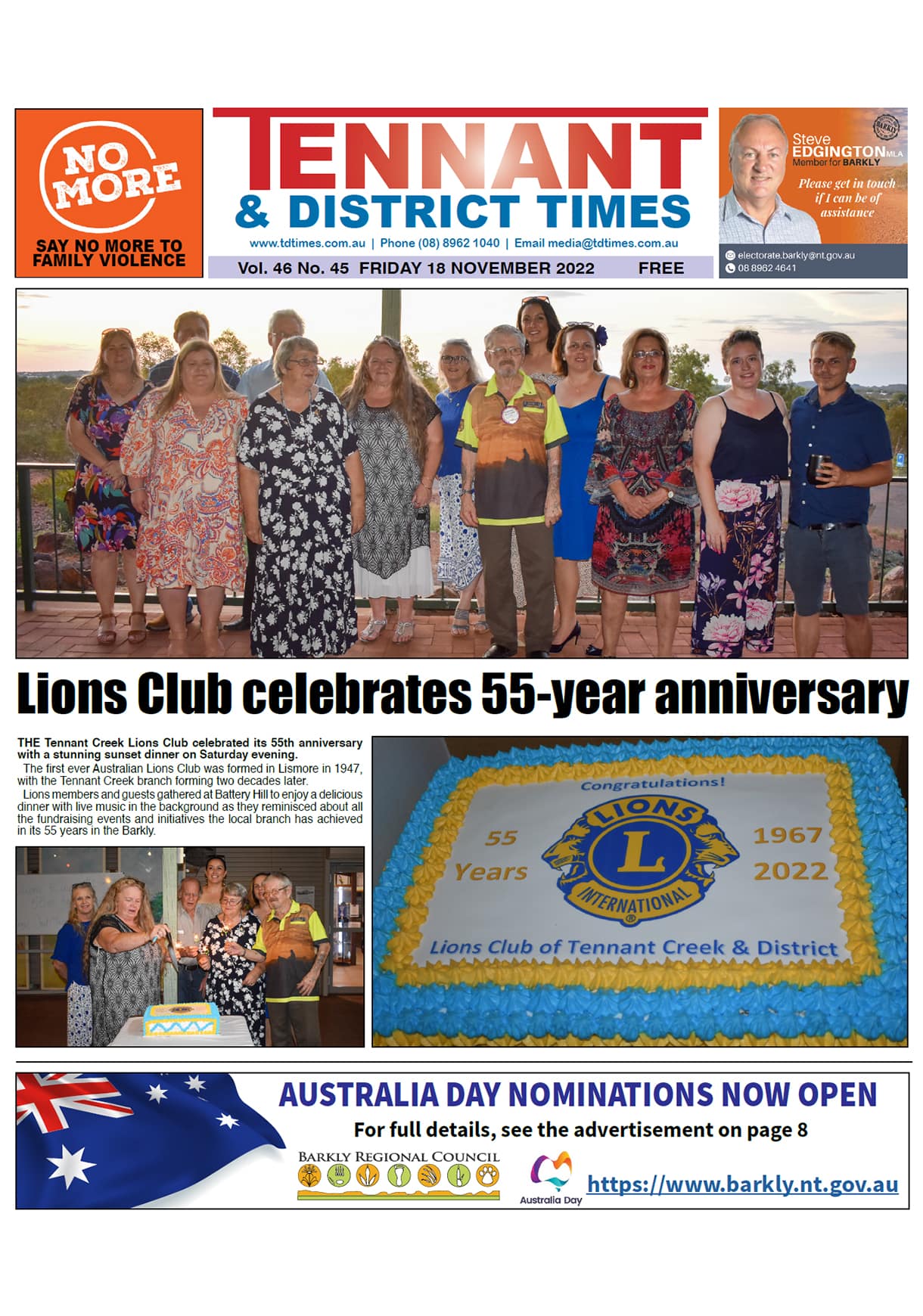Tennant & District Times 18 November 2022