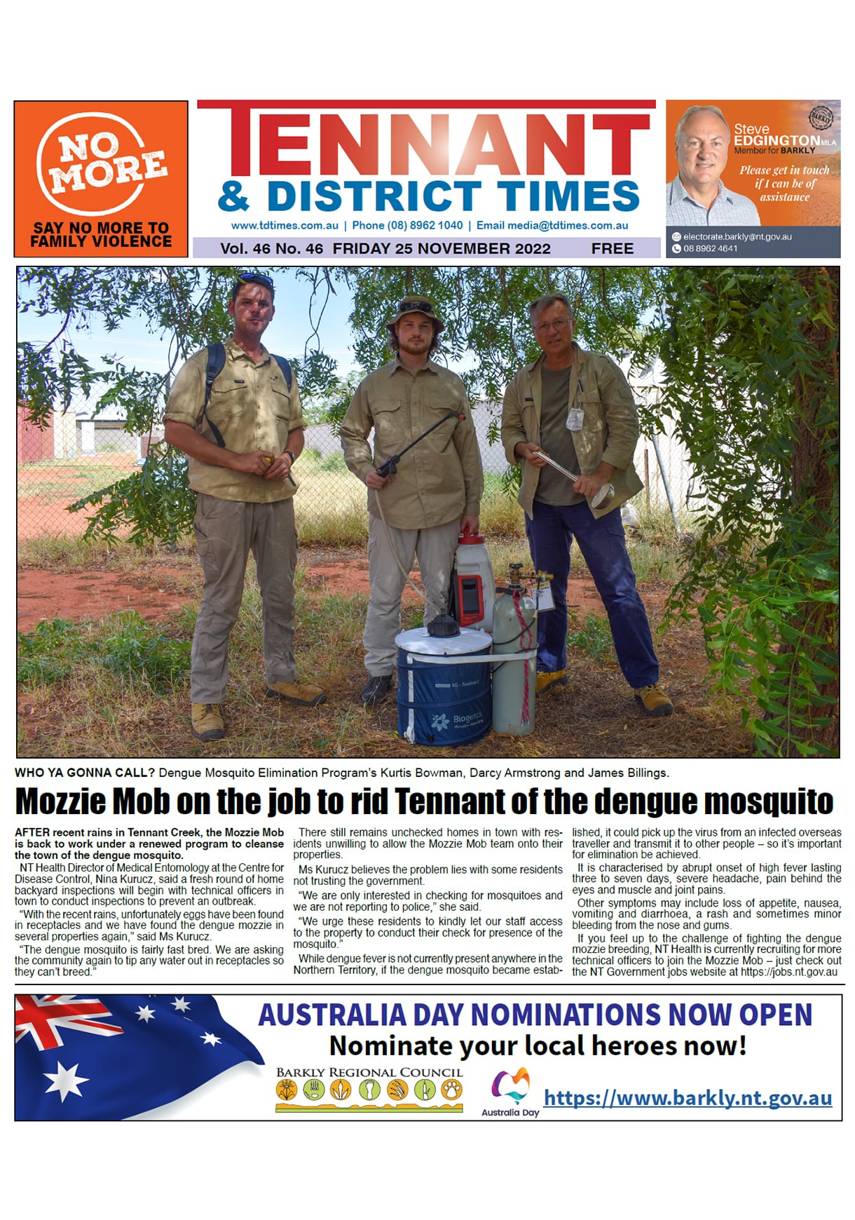 Tennant & District Times 25 November 2022