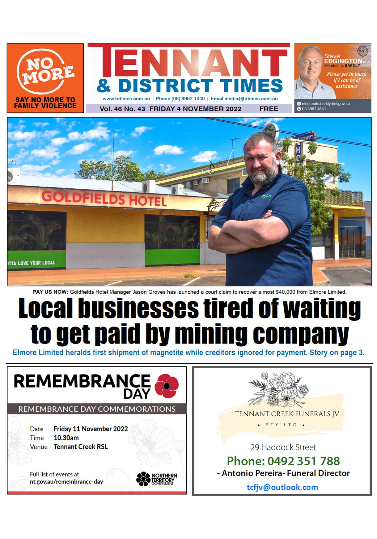 Tennant & District Times 4 November 2022