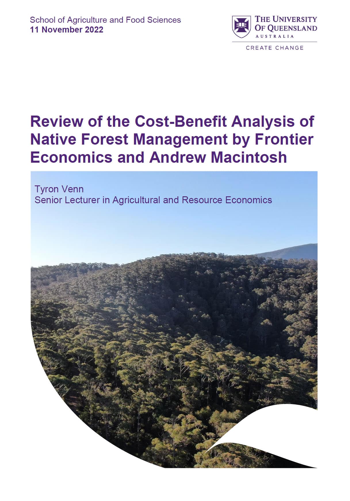 Tyron Venn UQ report