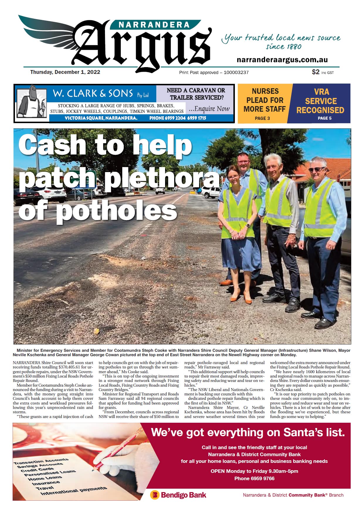 Narrandera Argus 1 December 2022