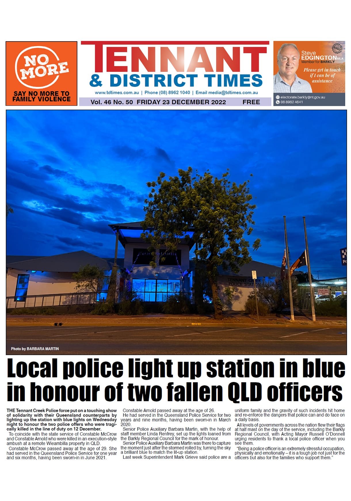 Tennant & District Times 23 December 2022