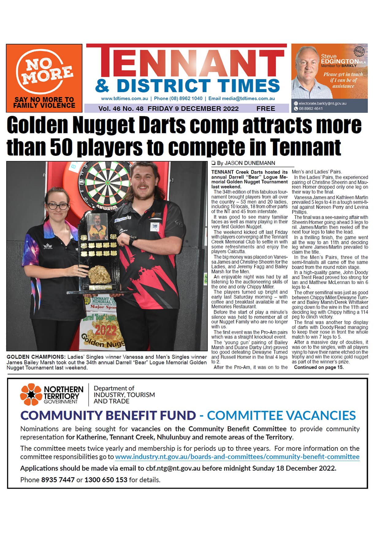 Tennant & District Times 9 December 2022