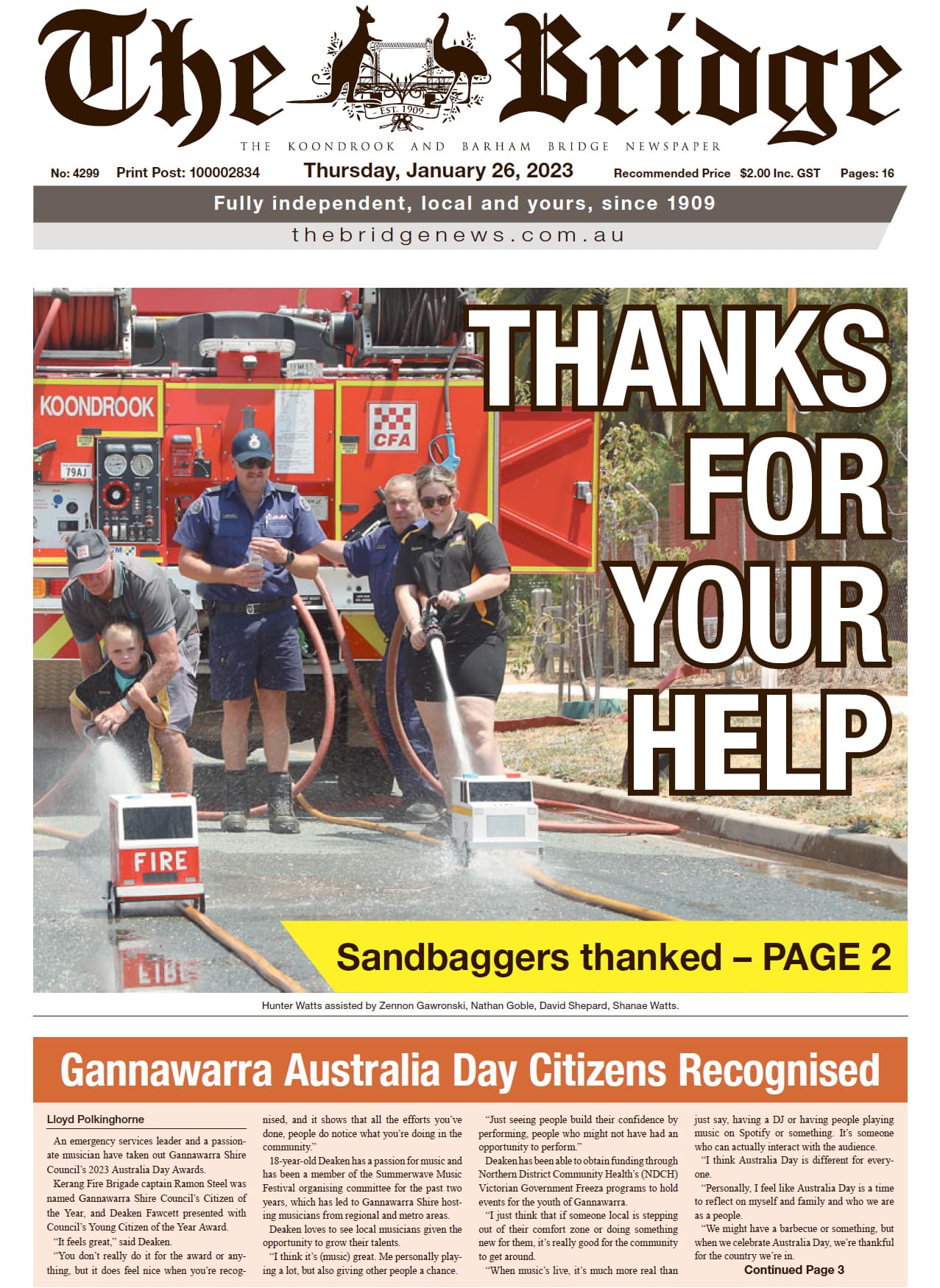 The Koondrook and Barham Bridge Newspaper 26 January 2023