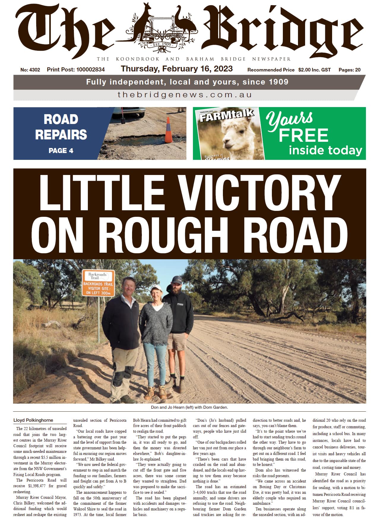 The Koondrook and Barham Bridge Newspaper 16 February 2023
