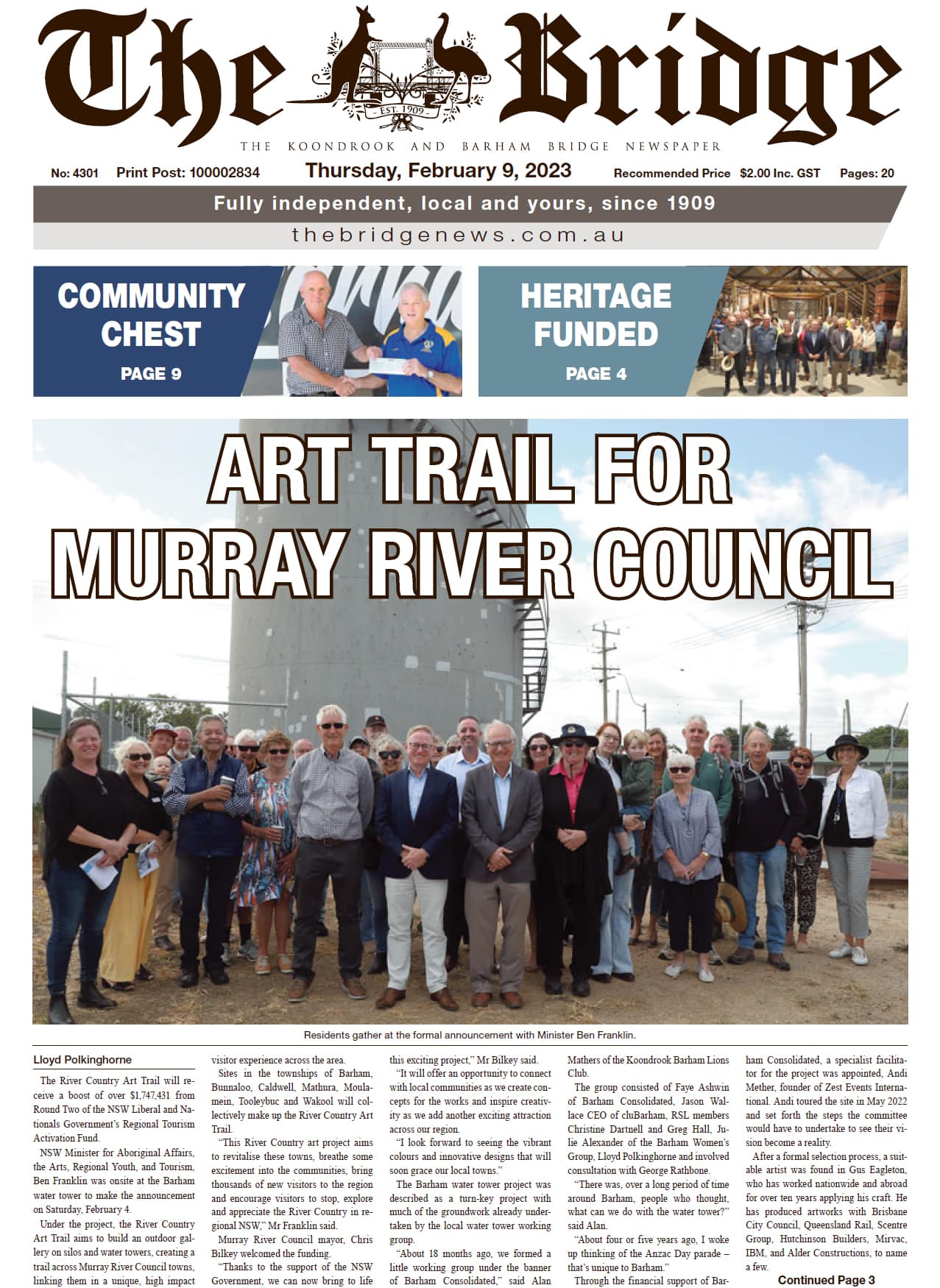 The Koondrook and Barham Bridge Newspaper 9 February 2023