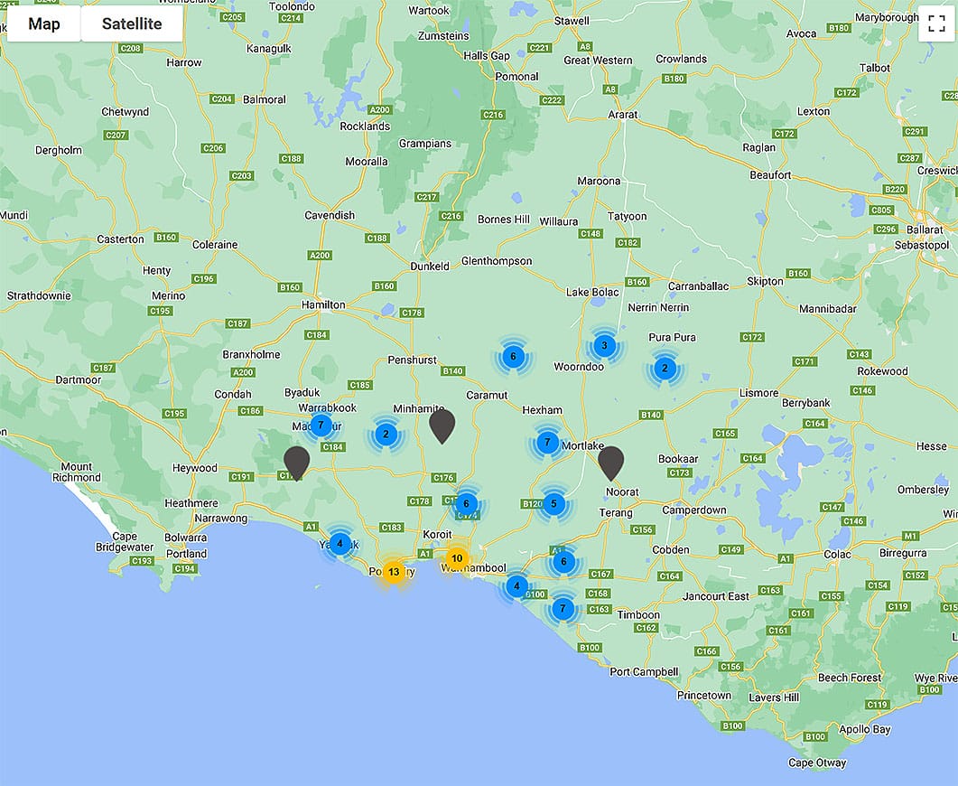 Roadworks map