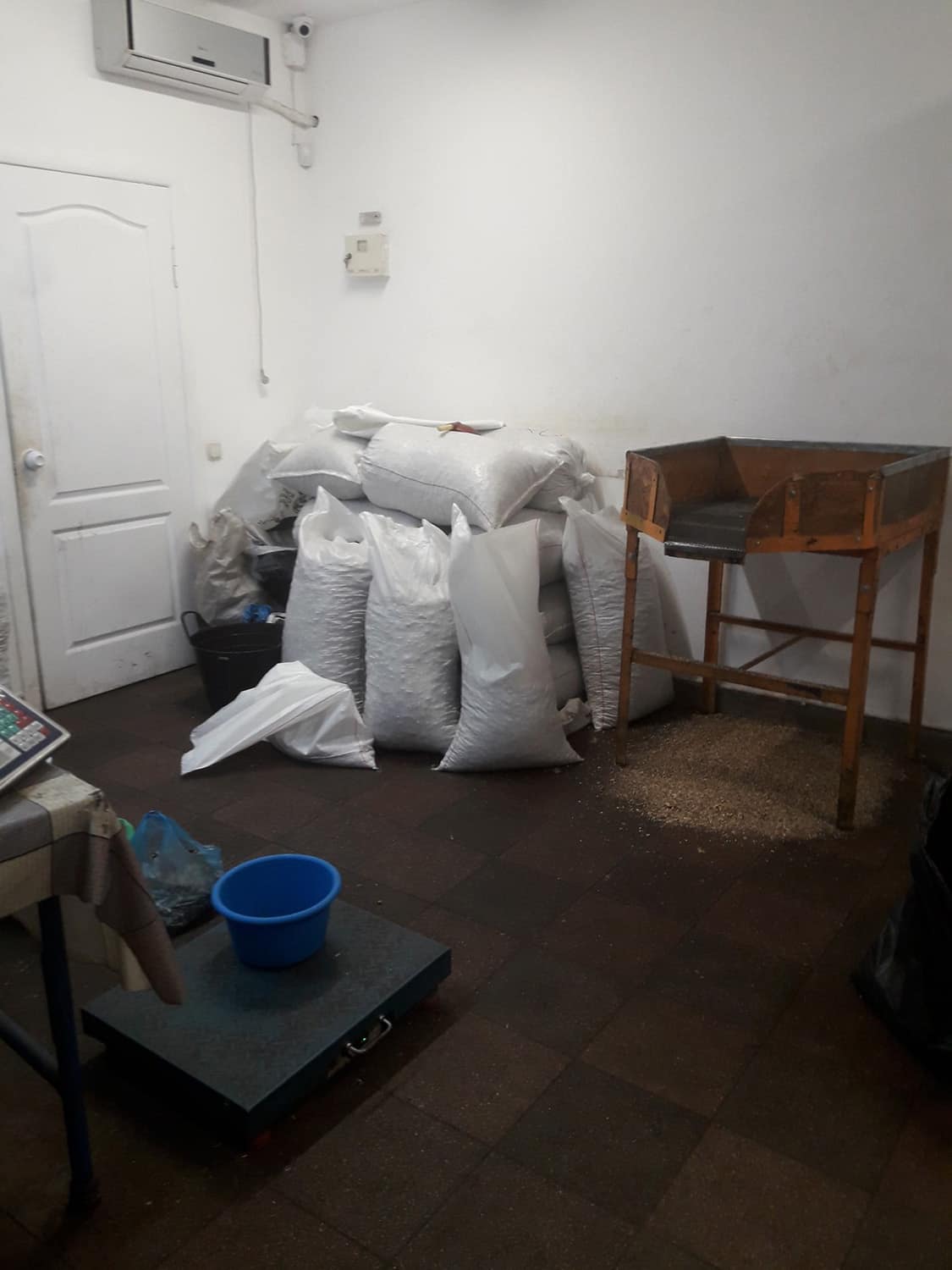 Sacks of walnuts