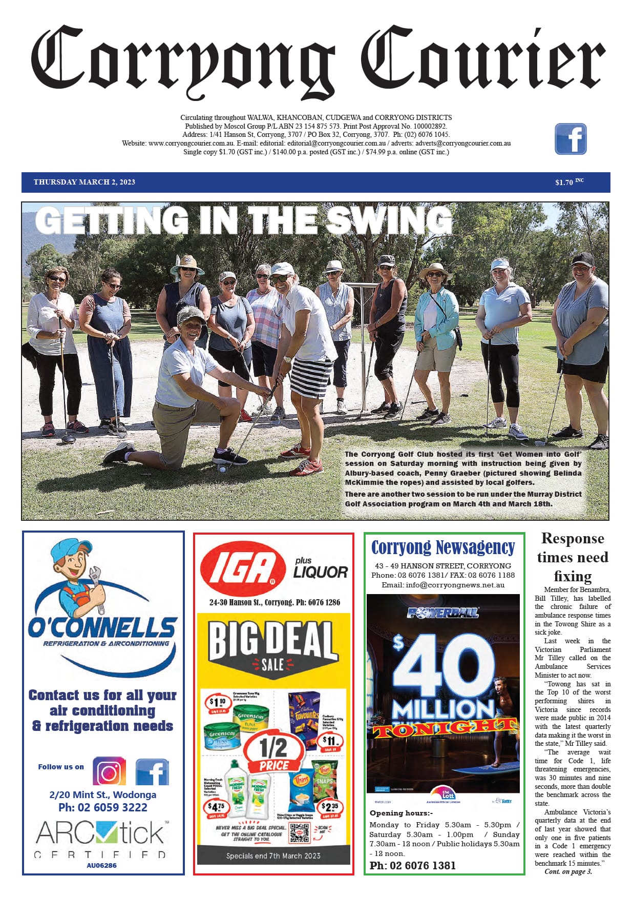 Corryong Courier 2 March 2023