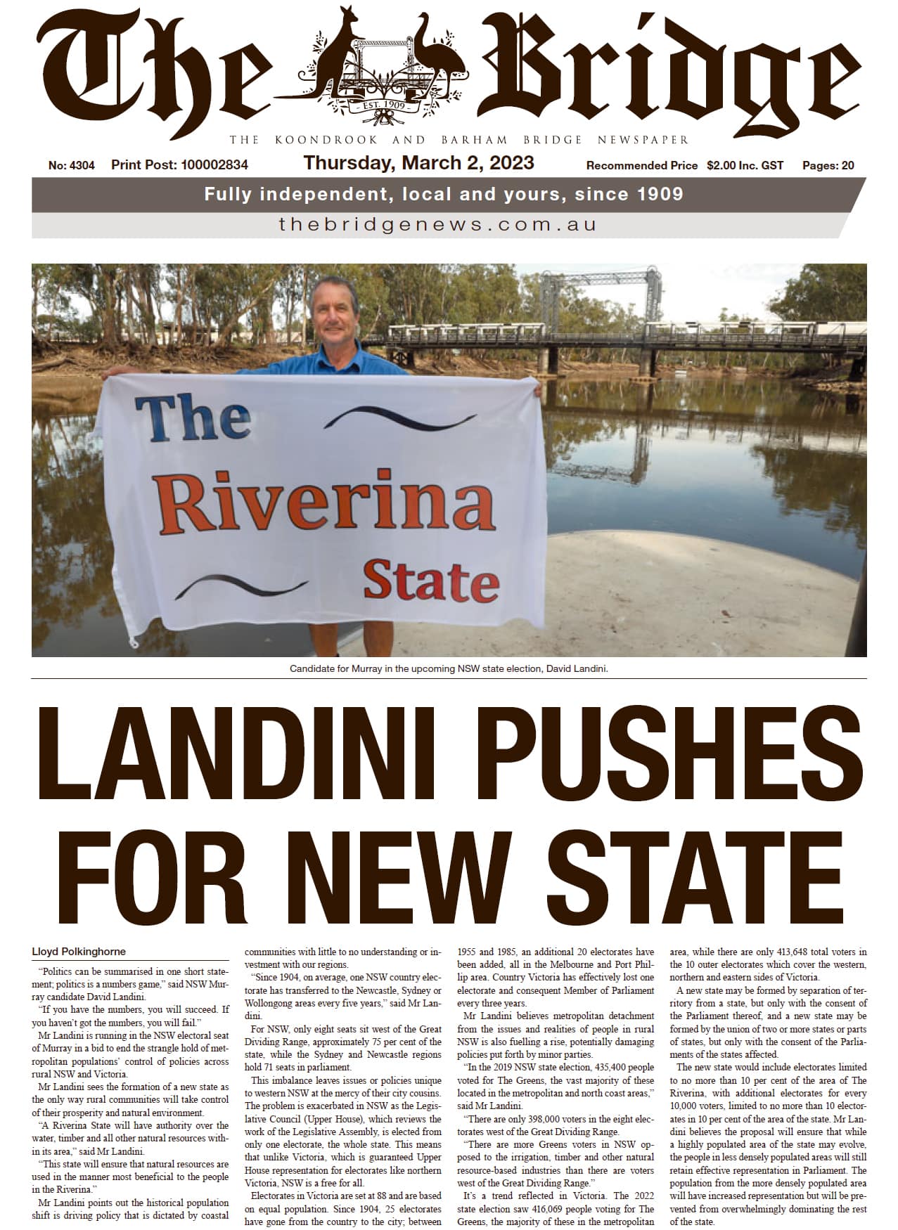 The Koondrook and Barham Bridge Newspaper 2 March 2023
