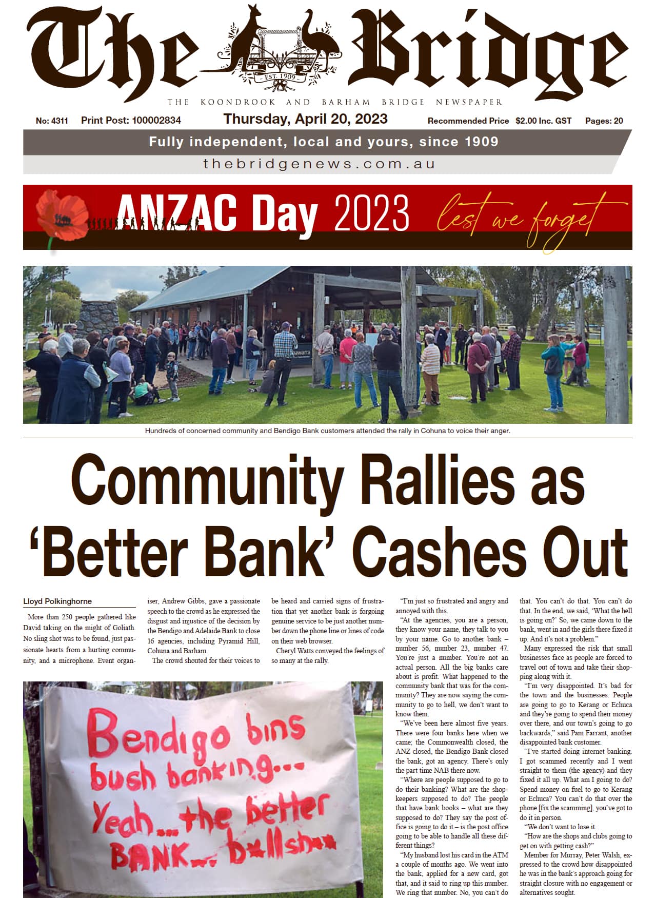 The Koondrook and Barham Bridge Newspaper 20 April 2023