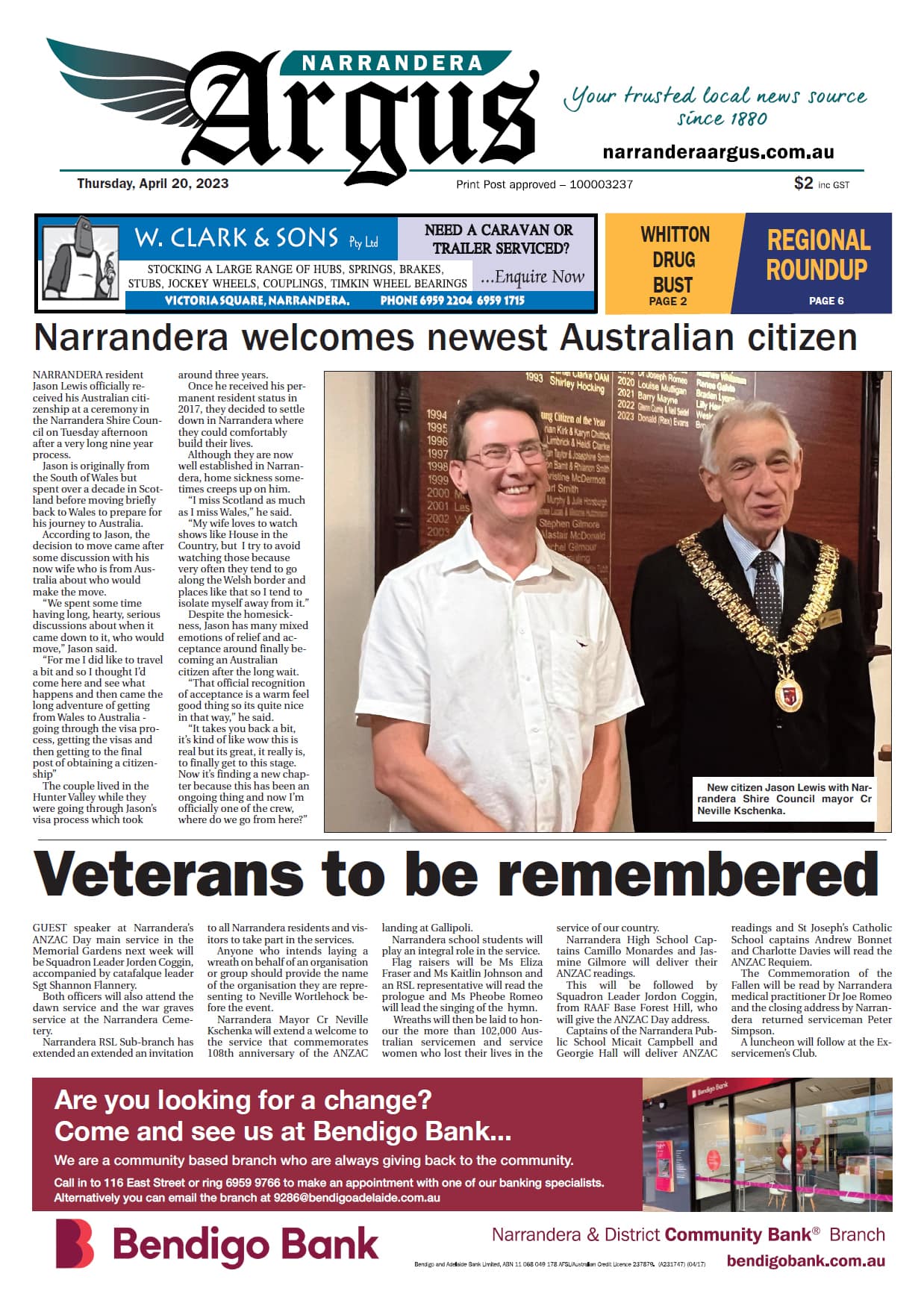 Narrandera Argus 20 April 2023