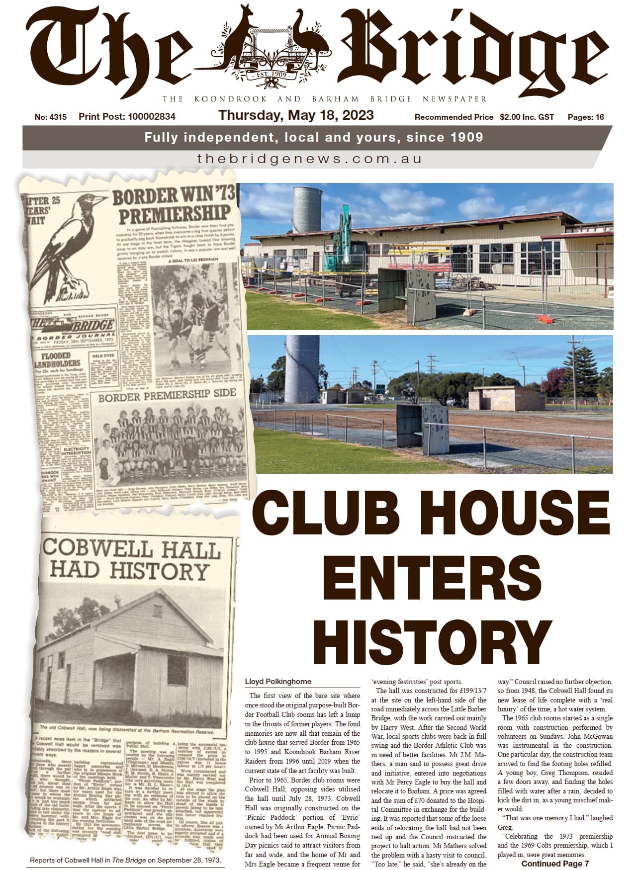 The Koondrook and Barham Bridge Newspaper 18 May 2023