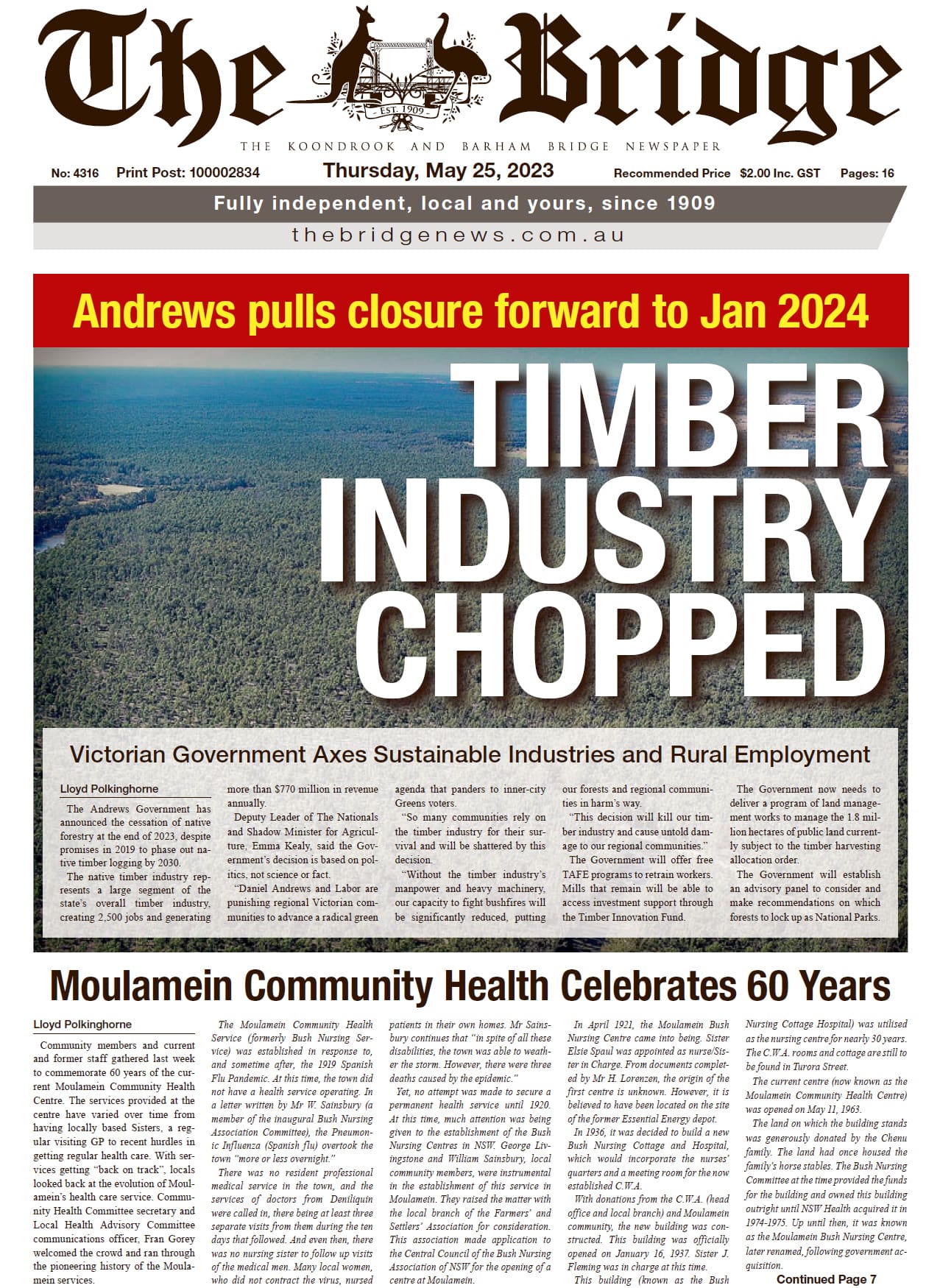 The Koondrook and Barham Bridge Newspaper 25 May 2023
