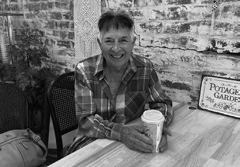 Pam at coffee. Photo courtesy Nhill Free Press & Kaniva Times