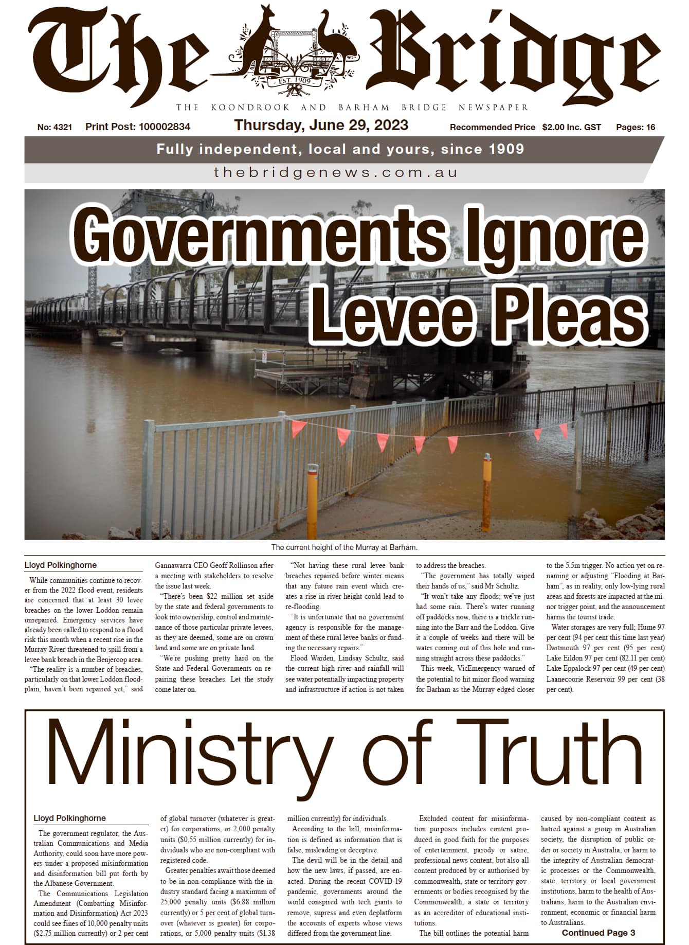 The Koondrook and Barham Bridge Newspaper 29 June 2023