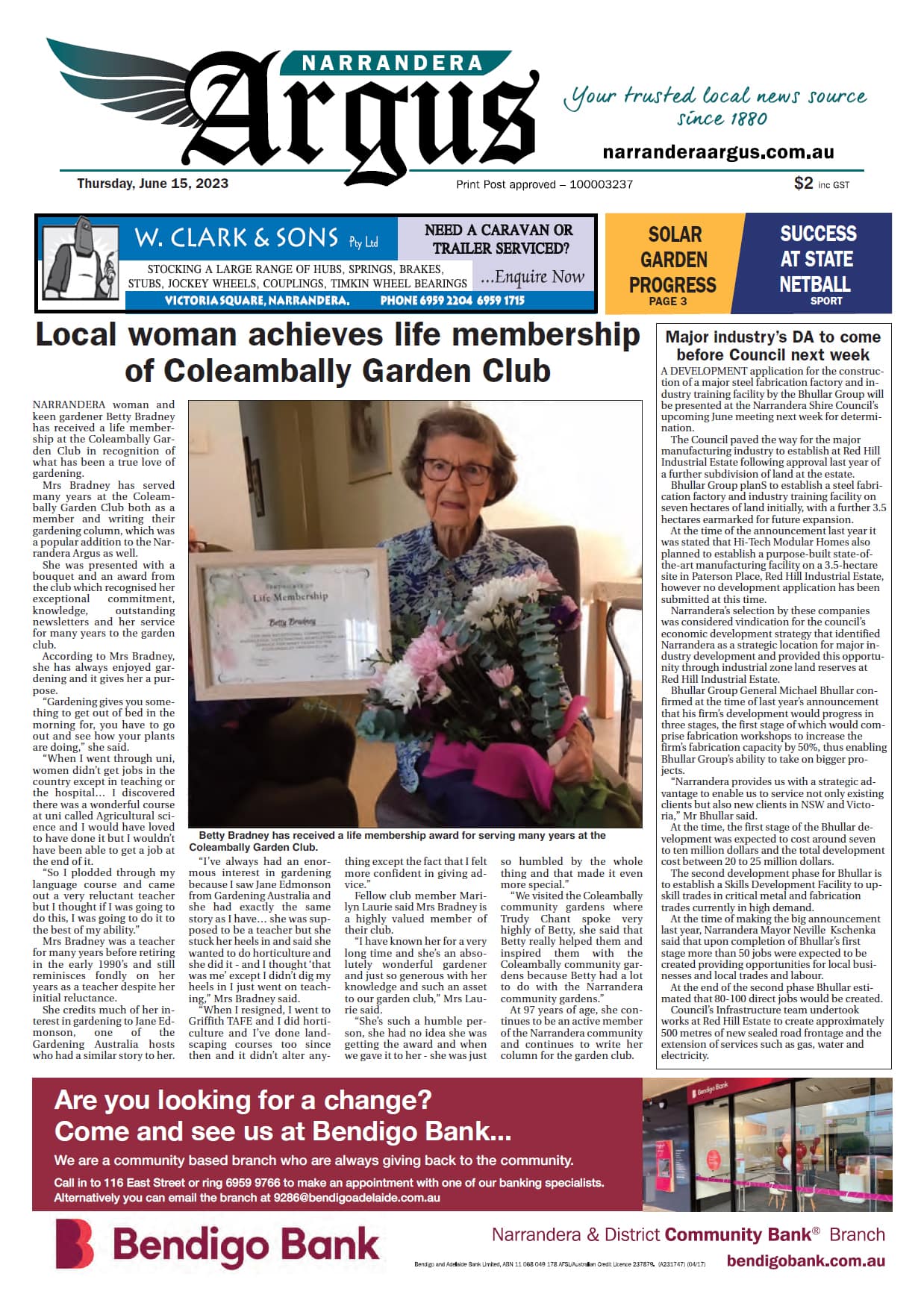 Narrandera Argus 15 June 2023