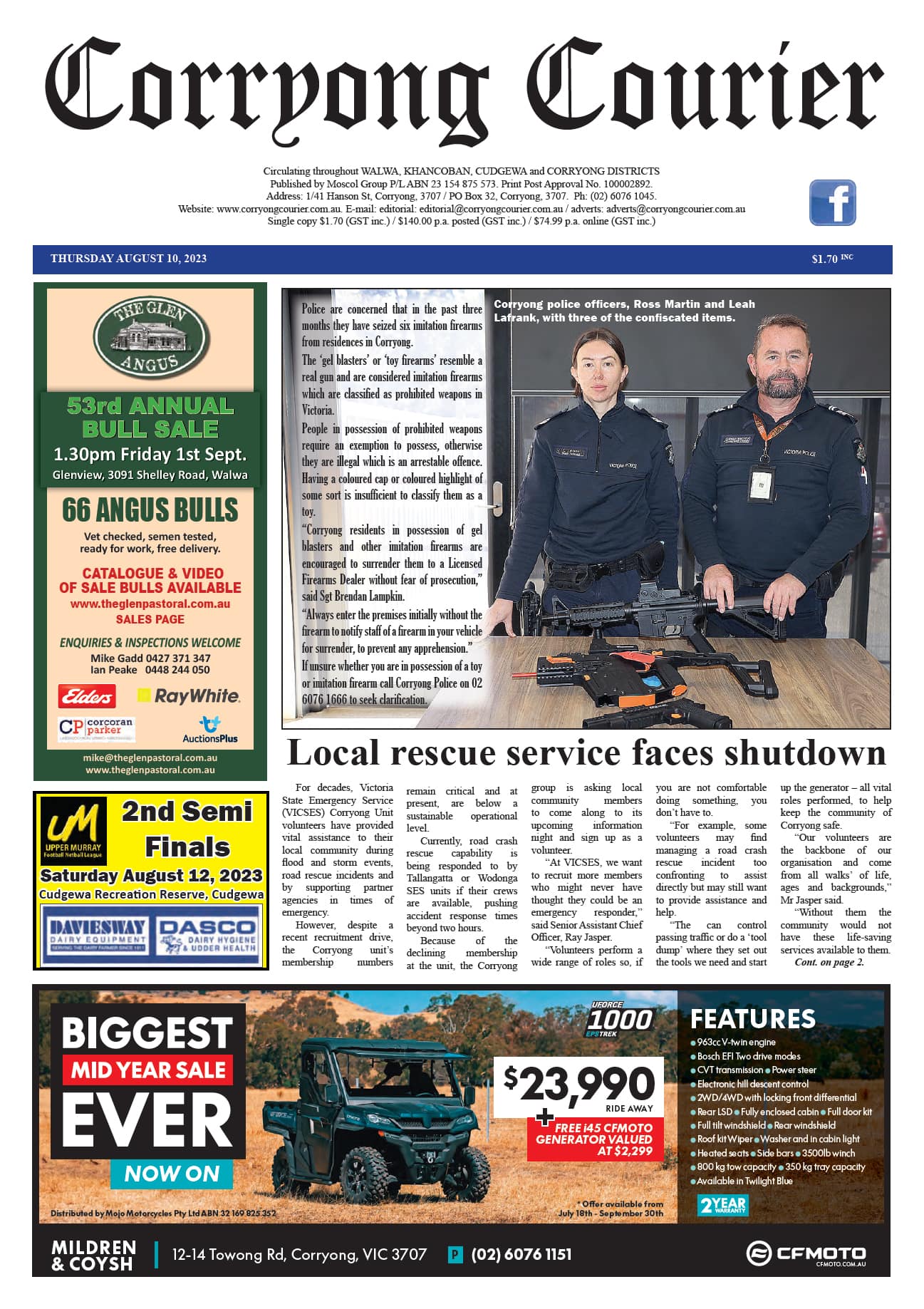 Corryong Courier 10 August 2023