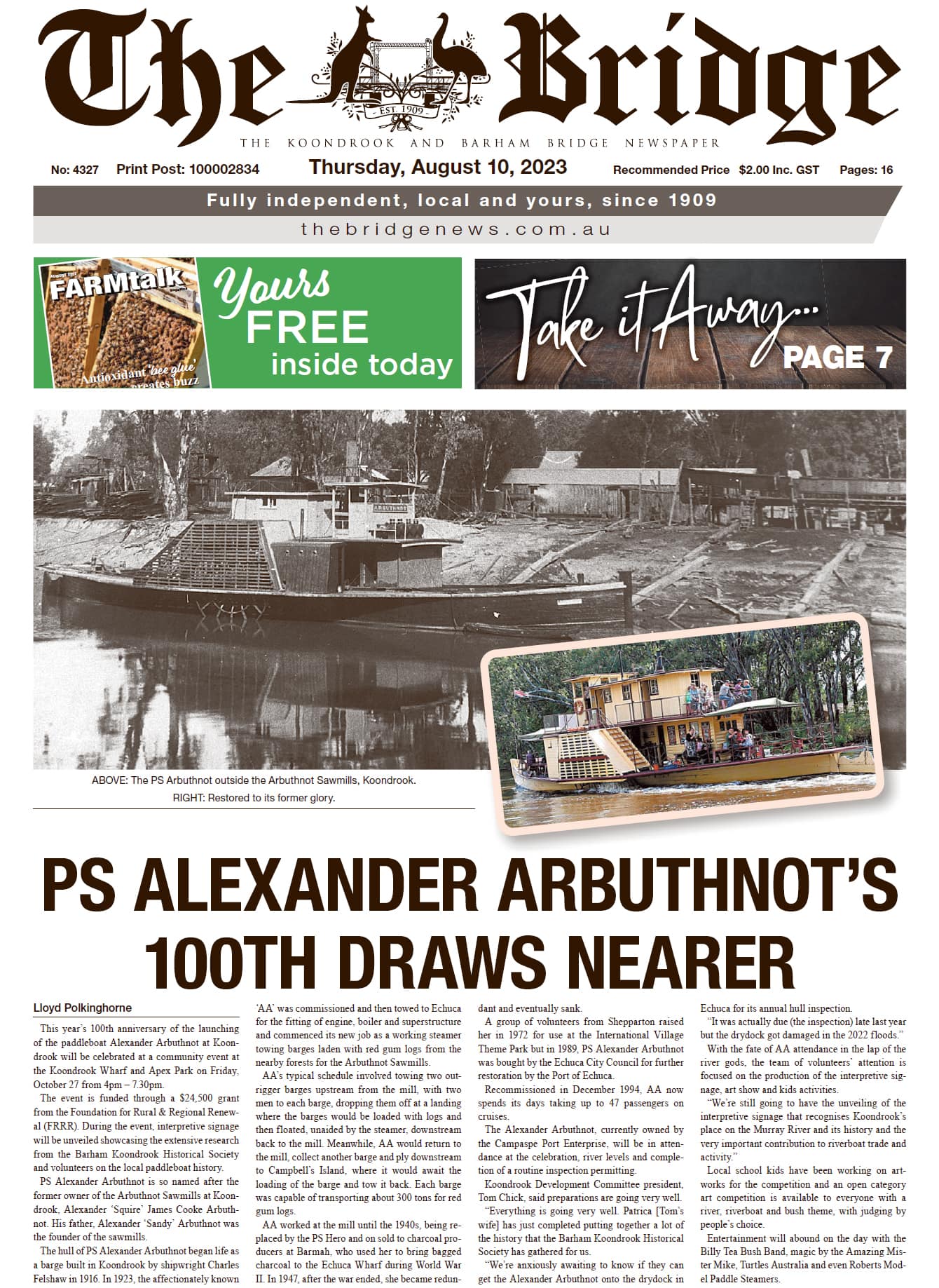 The Koondrook and Barham Bridge Newspaper 10 August 2023
