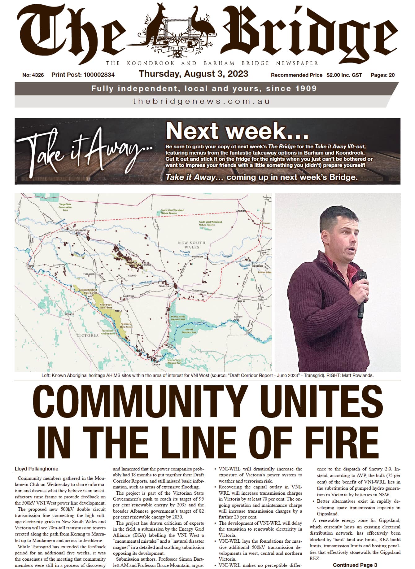 The Koondrook and Barham Bridge Newspaper 3 August 2023