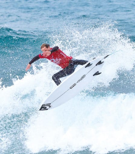 Yorkes Classic. Marion Bay’s Luke Sykora has been surfing in the Yorkes Classic since he was 10 and finally took out his first title, the men’s, this year.
Photo: Andy Smyth