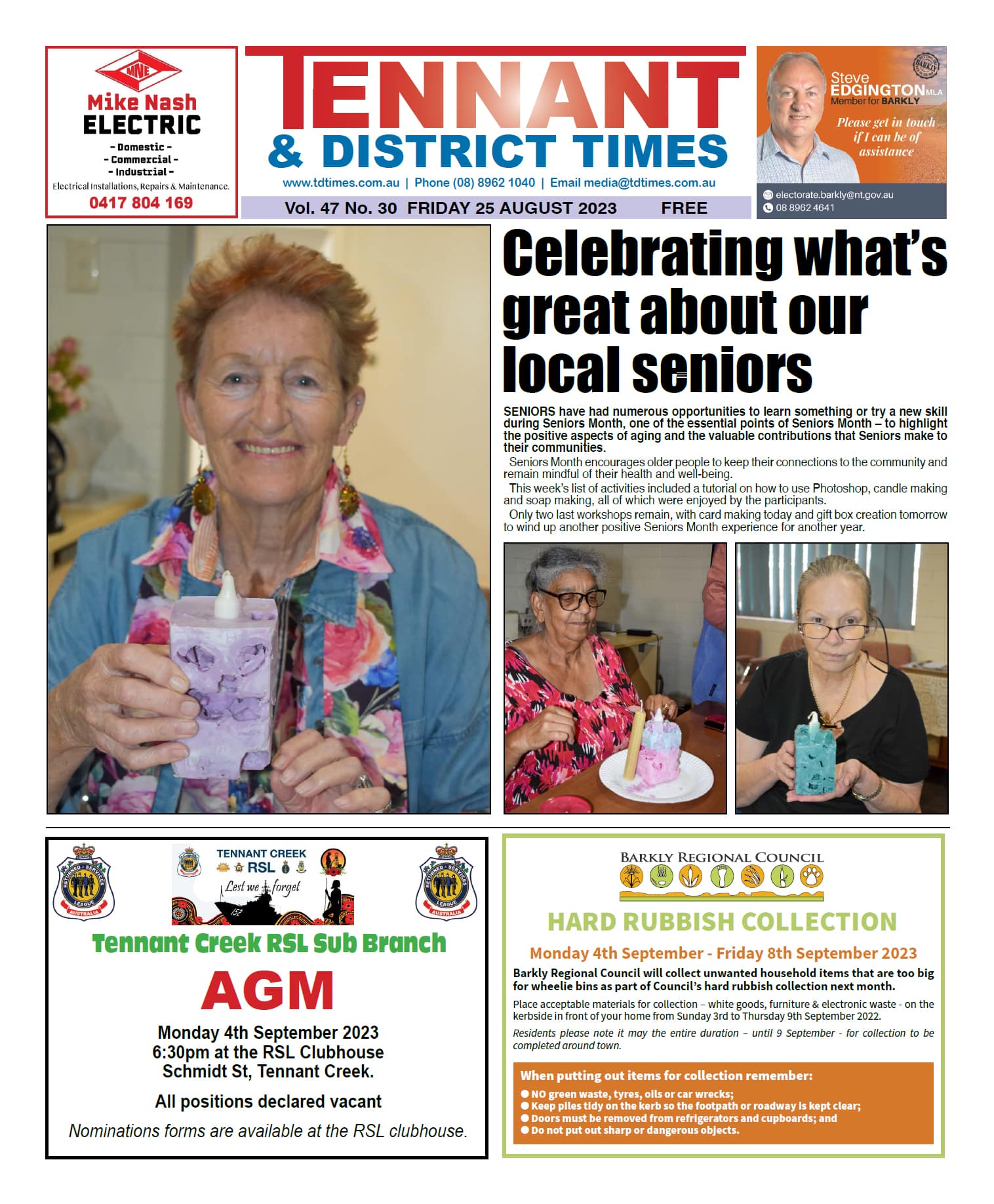 Tennant & District Times 25 August 2023