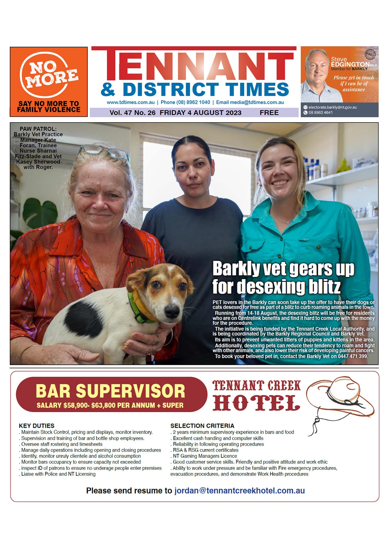 Tennant & District Times 4 August 2023