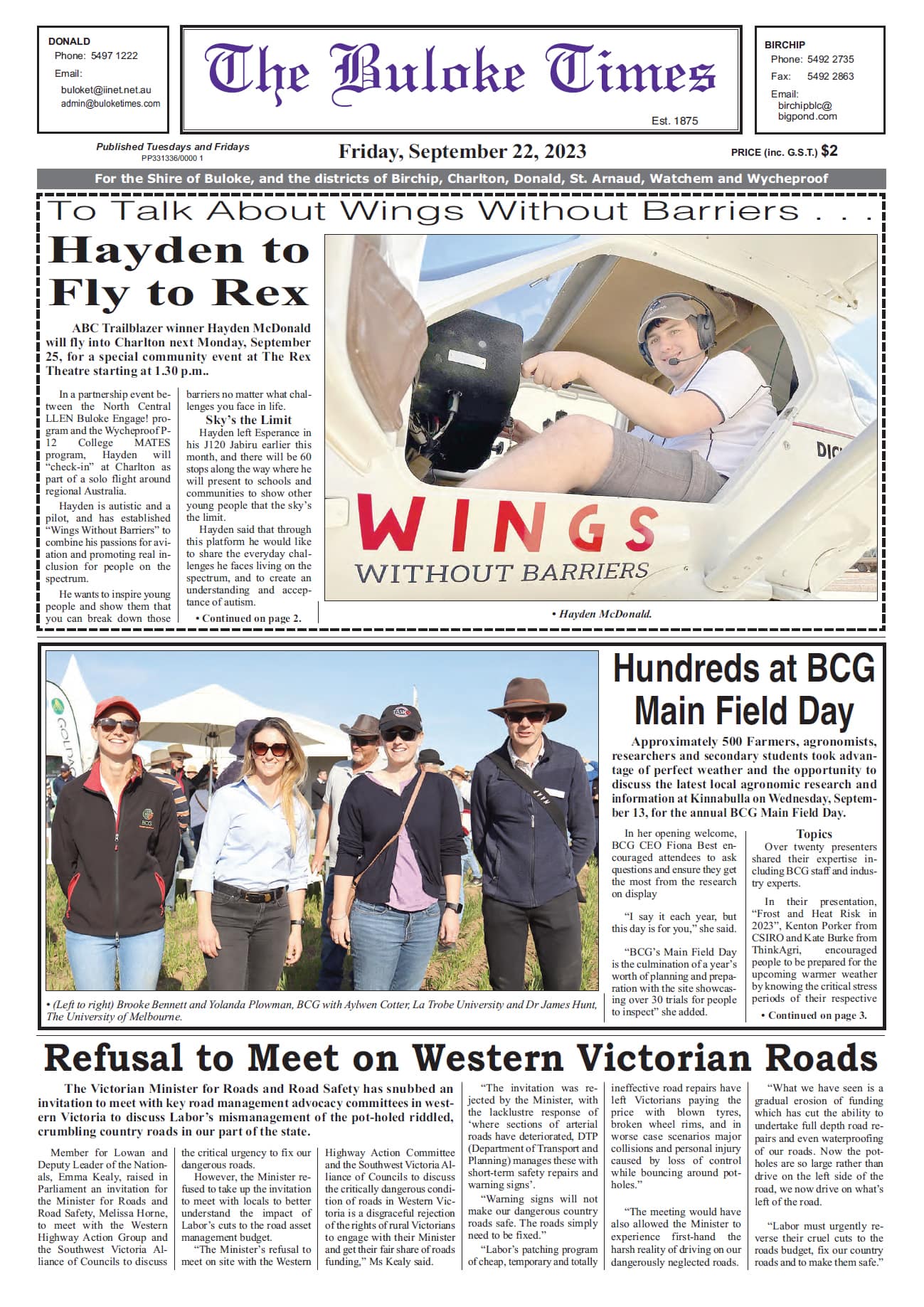 The Buloke Times 22 September 2023
