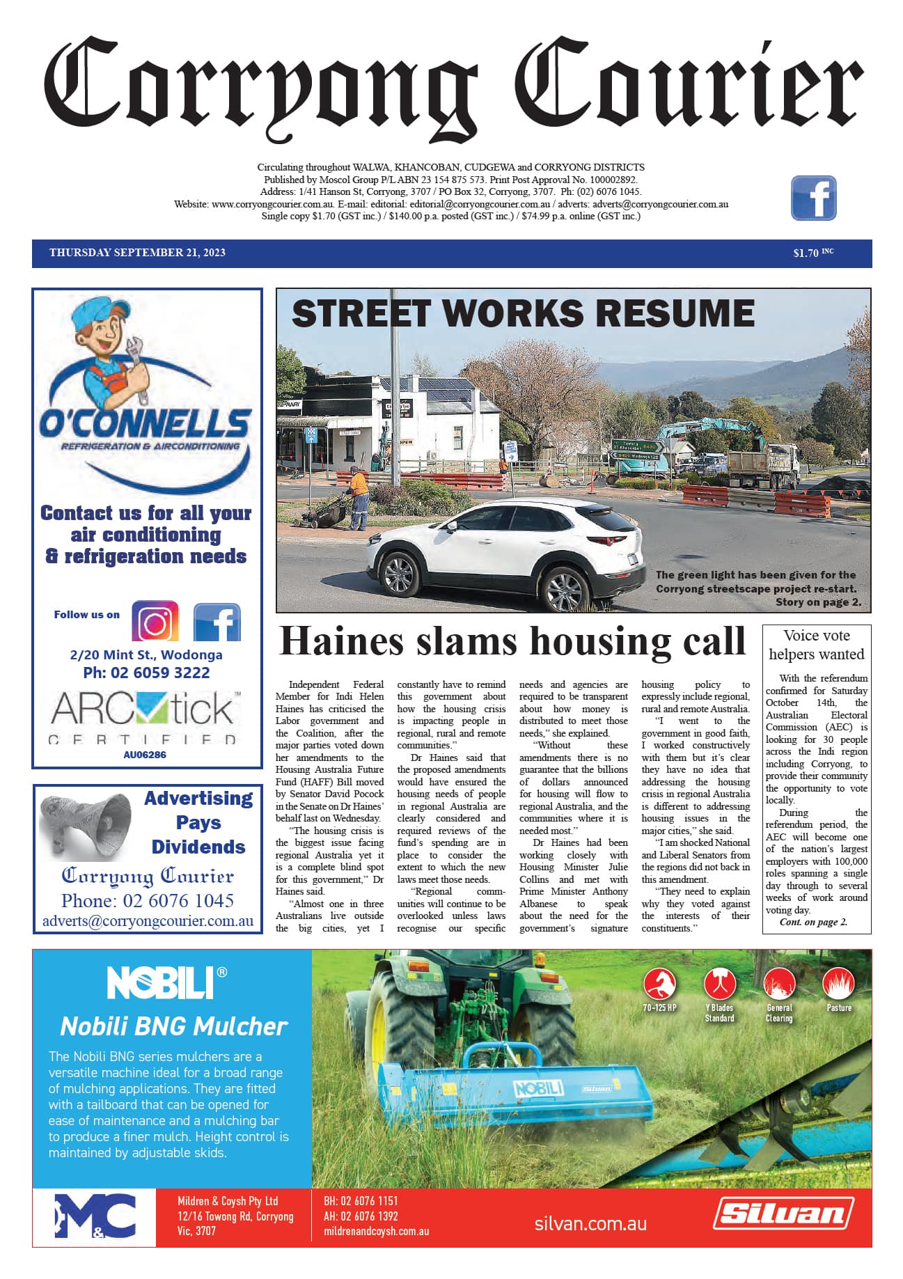 Corryong Courier 21 September 2023