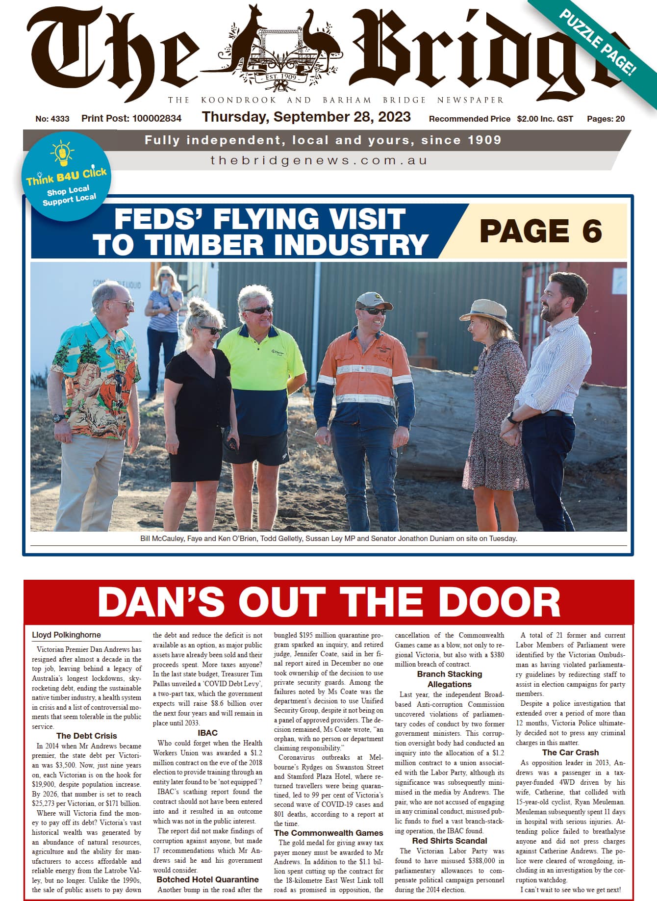The Koondrook and Barham Bridge Newspaper 28 September 2023