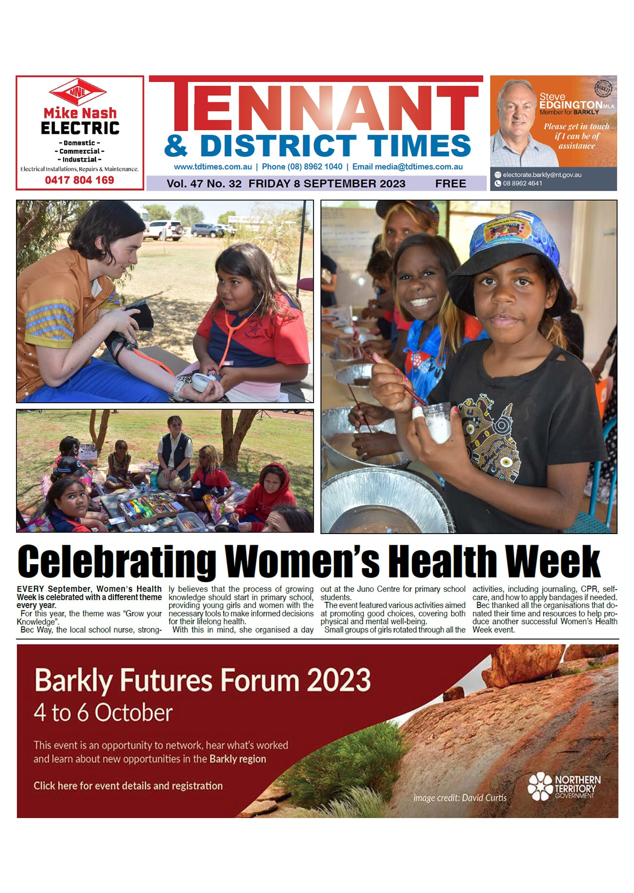 Tennant & District Times 8 September 2023