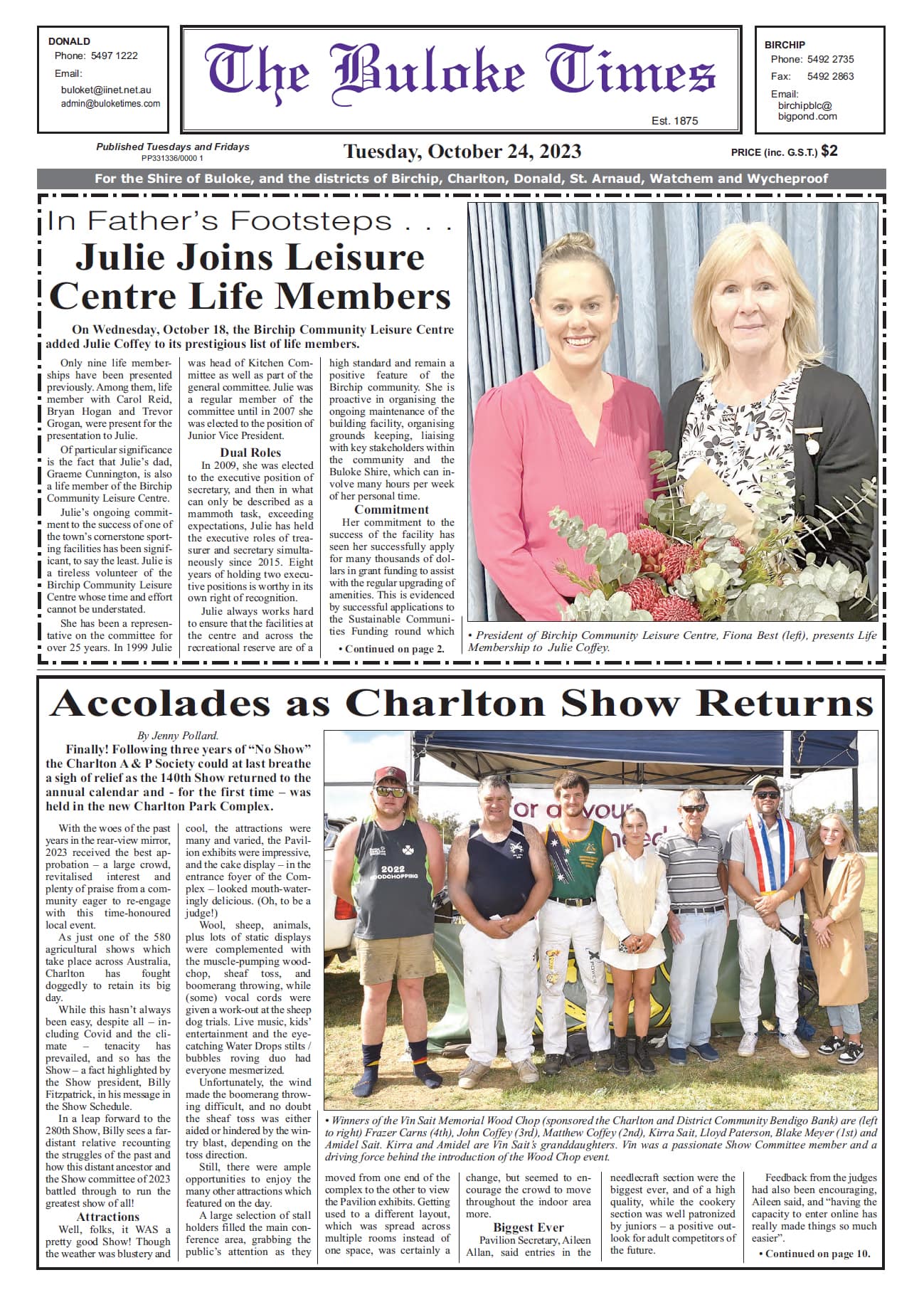 The Buloke Times, 24 October 2023