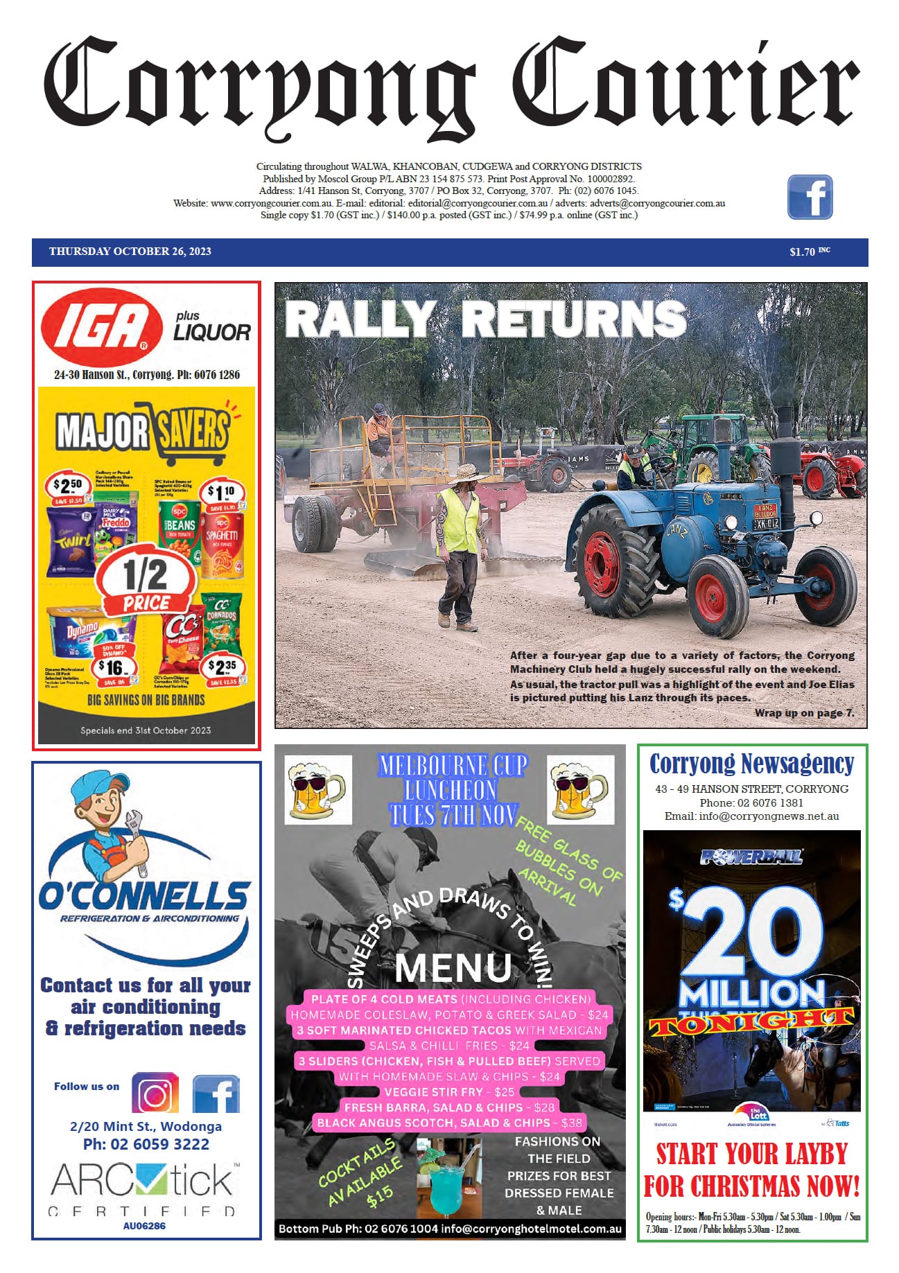 Corryong Courier 26 October 2023