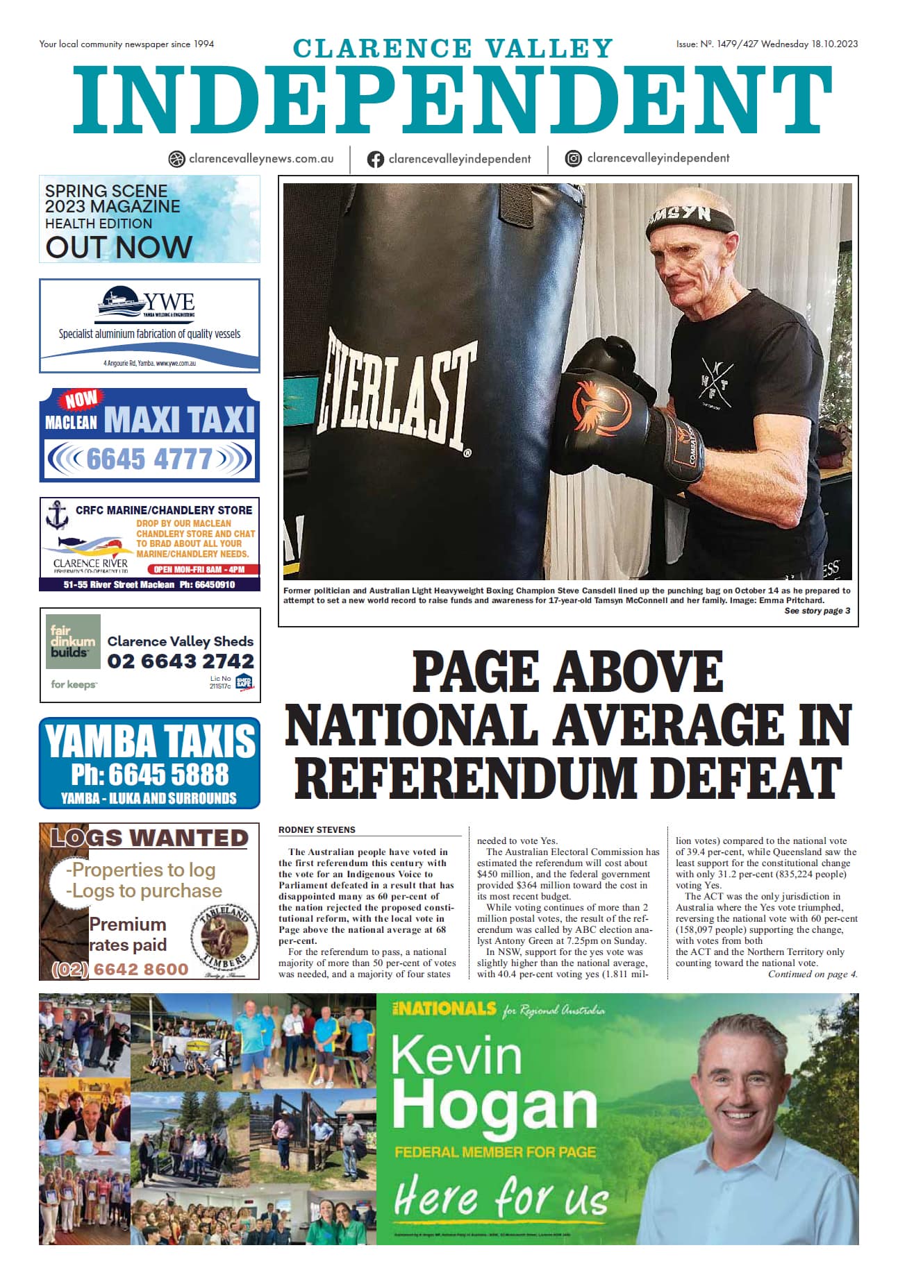 Clarence Valley Independent, 18 October 2023