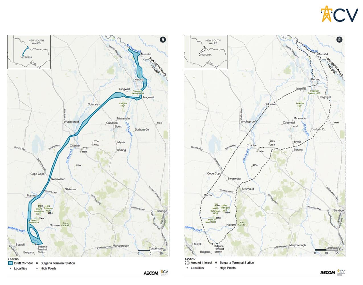 TCV draft corridor maps