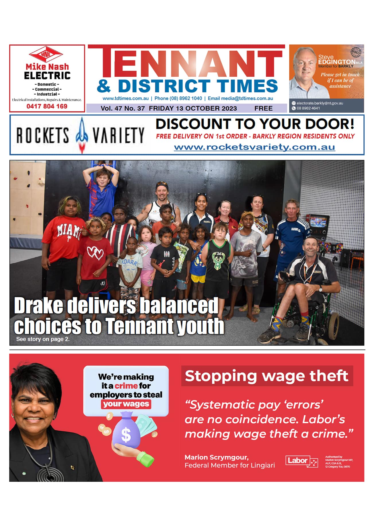 Tennant & District Times 13 October 2023
