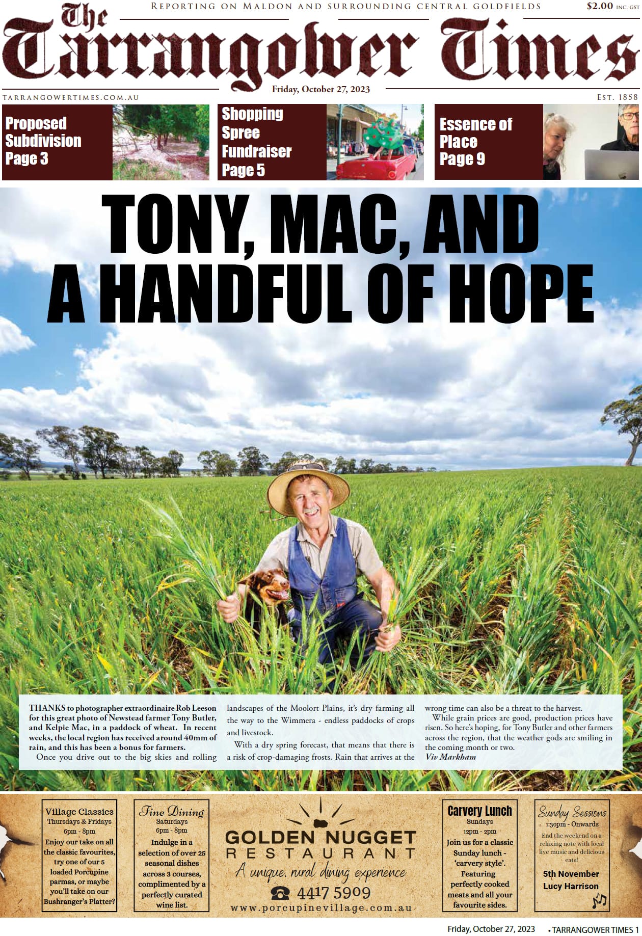 Tarrangower Times 27 October 2023